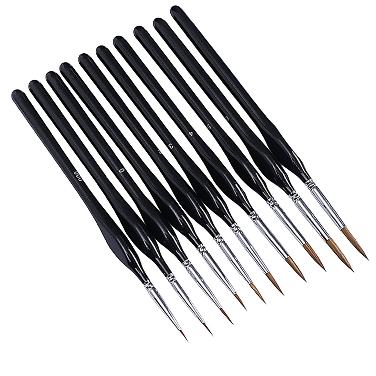 JWDX Brushes Clearance, Paint Brushes, Painting Pen, Art Tools, Brush Set, Round Tip Brushes Nylon Brushes Artist Wood Brushes for Oil Watercolor Face Nail Arts Miniature and Rock Painting Black - Image 1