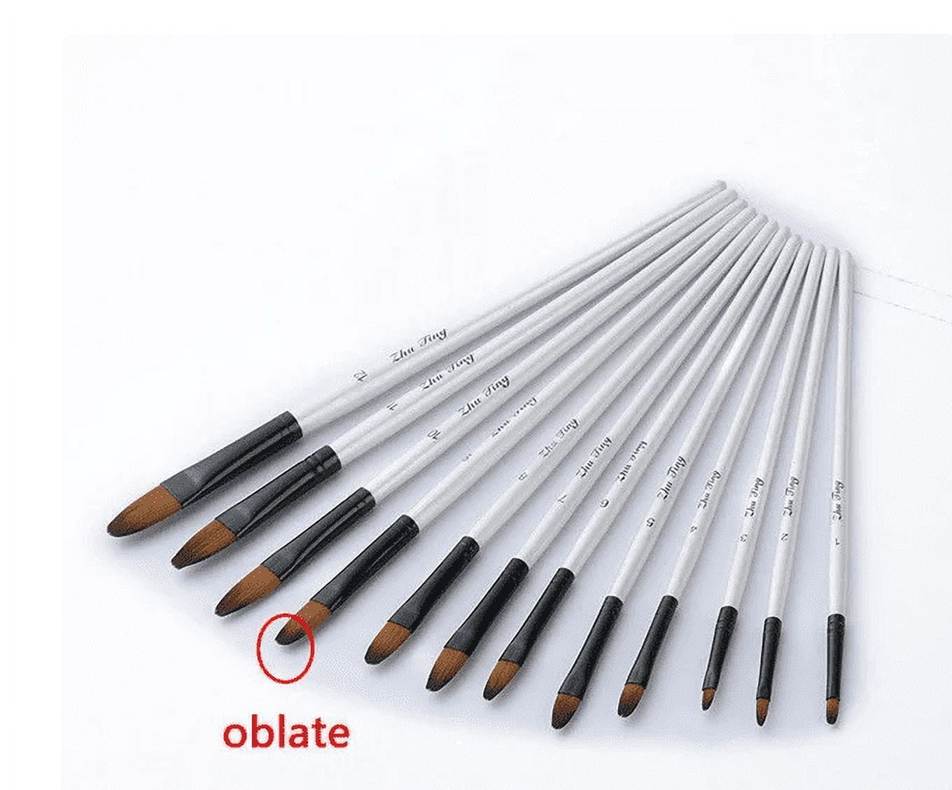 JWDX Brushes Clearance, Paint Brushes, Painting Pen, Art Tools, Brush Set, Round Tip Brushes Nylon Brushes Artist Wood Brushes for Oil Watercolor Face Nail Arts Miniature and Rock Painting Z3-White - Image 2