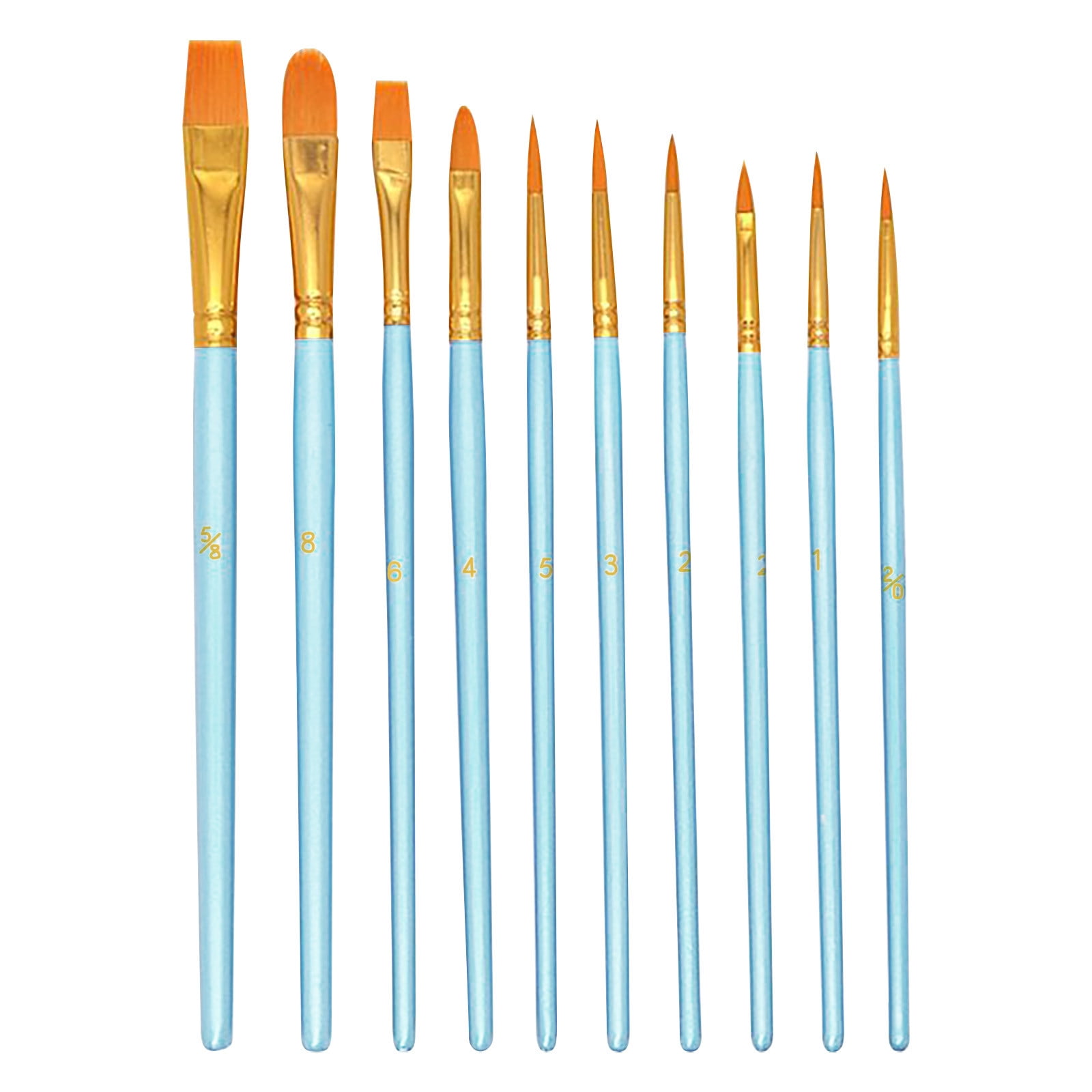 JWDX Brushes Clearance, Paint Brushes, Painting Pen, Art Tools, Brush Set, Round Tip Brushes Nylon Brushes Artist Wood Brushes for Oil Watercolor Face Nail Arts Miniature and Rock Painting Z7-Sky Blue - Image 1