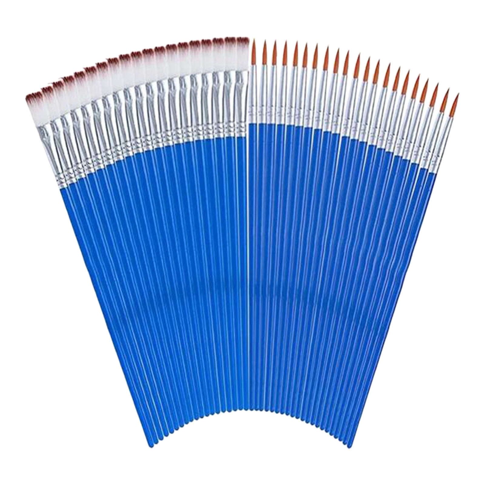 JWDX Brushes Clearance, Paint Brushes, Painting Pen, Art Tools, Brush Set, Round Tip Brushes Nylon Brushes Artist Wood Brushes for Oil Watercolor Face Nail Arts Miniature and Rock Painting Z6-Blue - Image 1