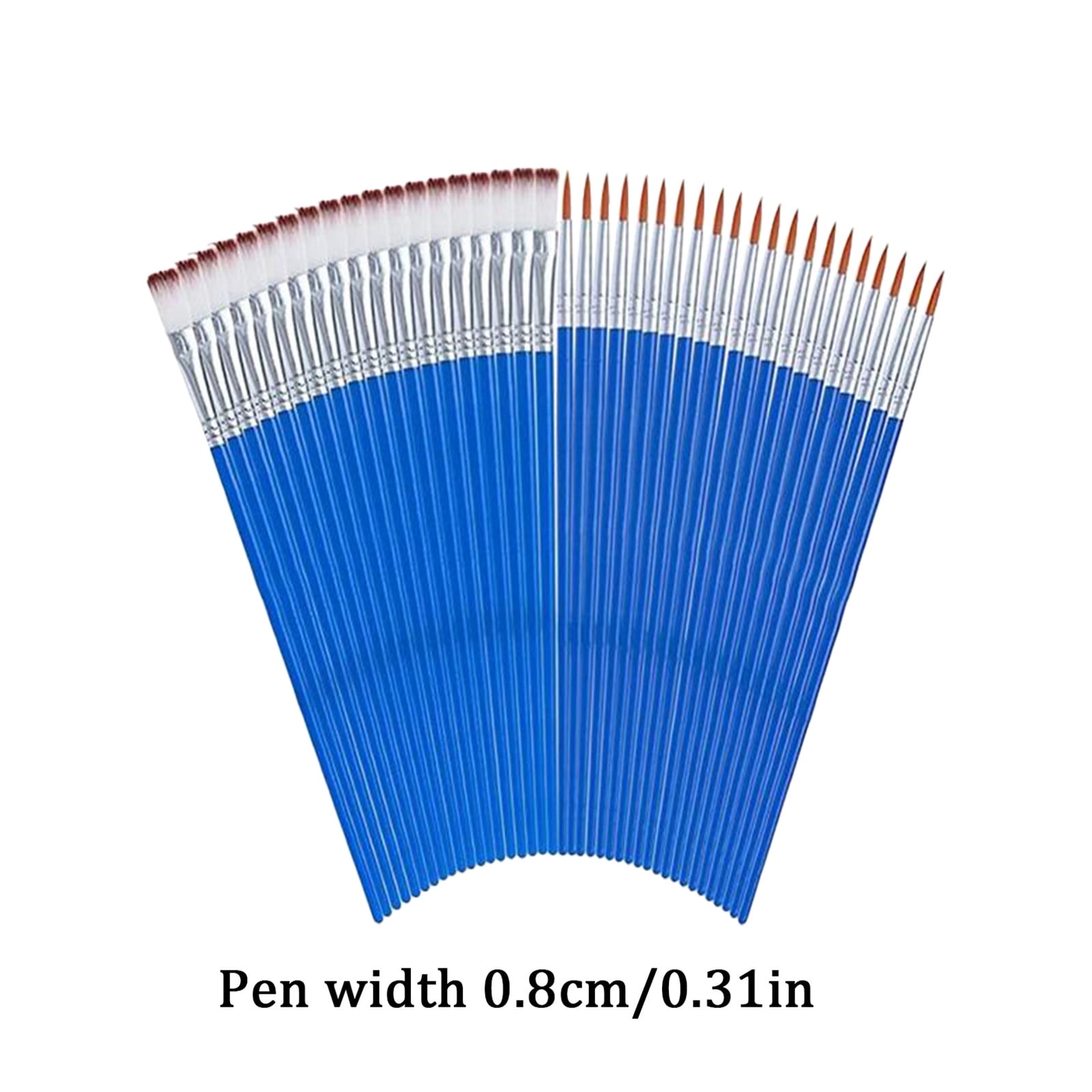 JWDX Brushes Clearance, Paint Brushes, Painting Pen, Art Tools, Brush Set, Round Tip Brushes Nylon Brushes Artist Wood Brushes for Oil Watercolor Face Nail Arts Miniature and Rock Painting Z6-Blue - Image 4