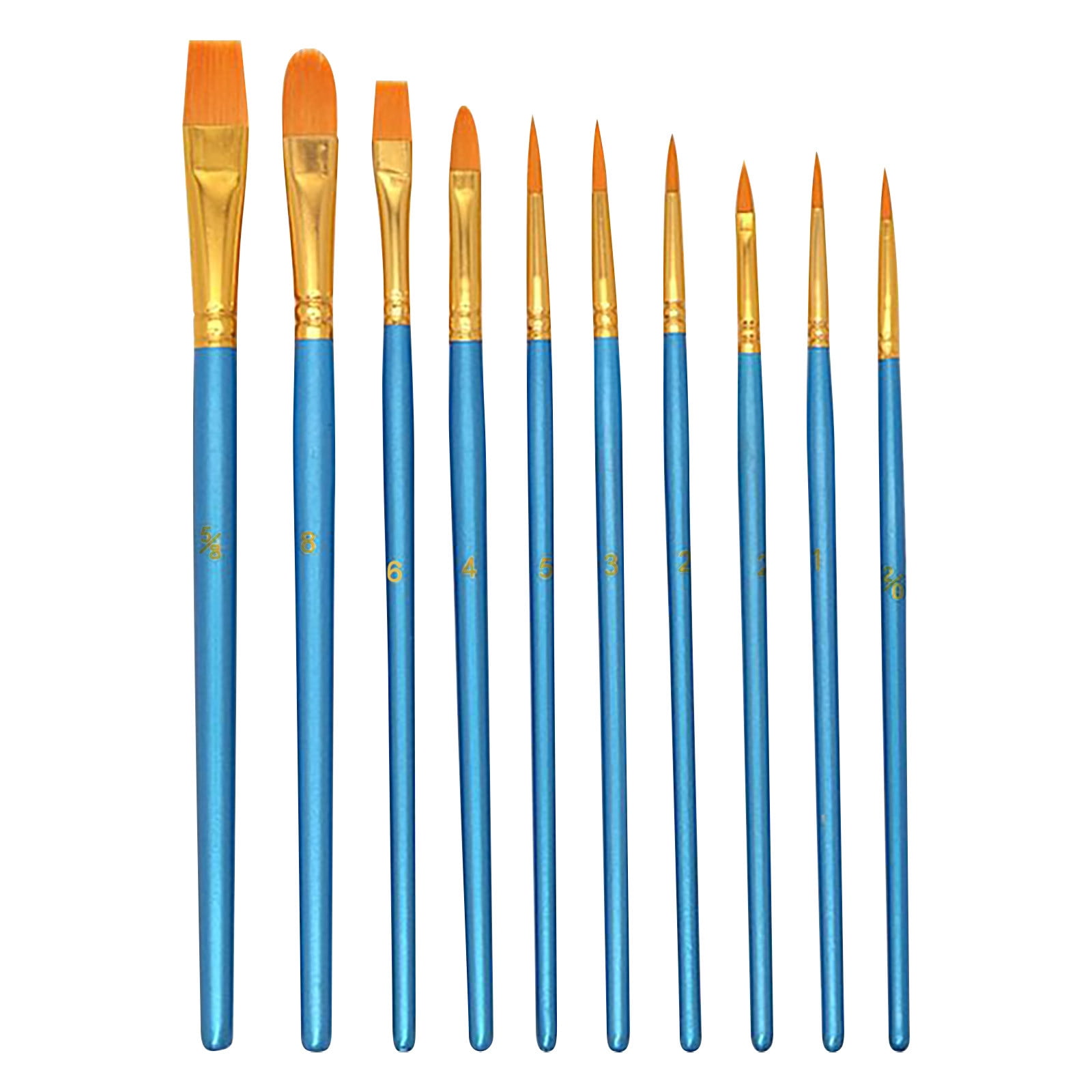 JWDX Brushes Clearance, Paint Brushes, Painting Pen, Art Tools, Brush Set, Round Tip Brushes Nylon Brushes Artist Wood Brushes for Oil Watercolor Face Nail Arts Miniature and Rock Painting Z7-Blue - Image 1