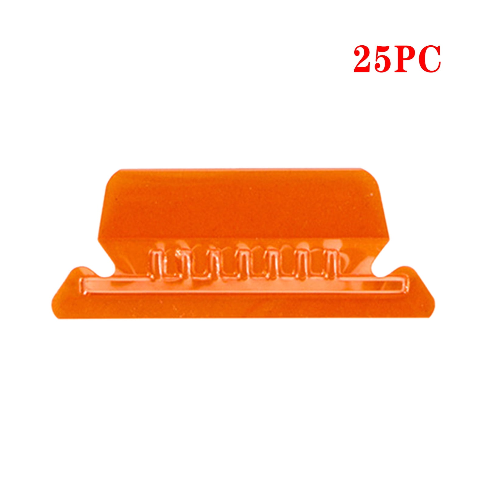 JWDX Label Index Clip Clearance, Reading Supplies, File Folder Tabs 25 Hanging File Folder Tabs and 25 Inserts for Quick Organize and Identification Plastic Hanging Files Easy to Read Orange - Image 2