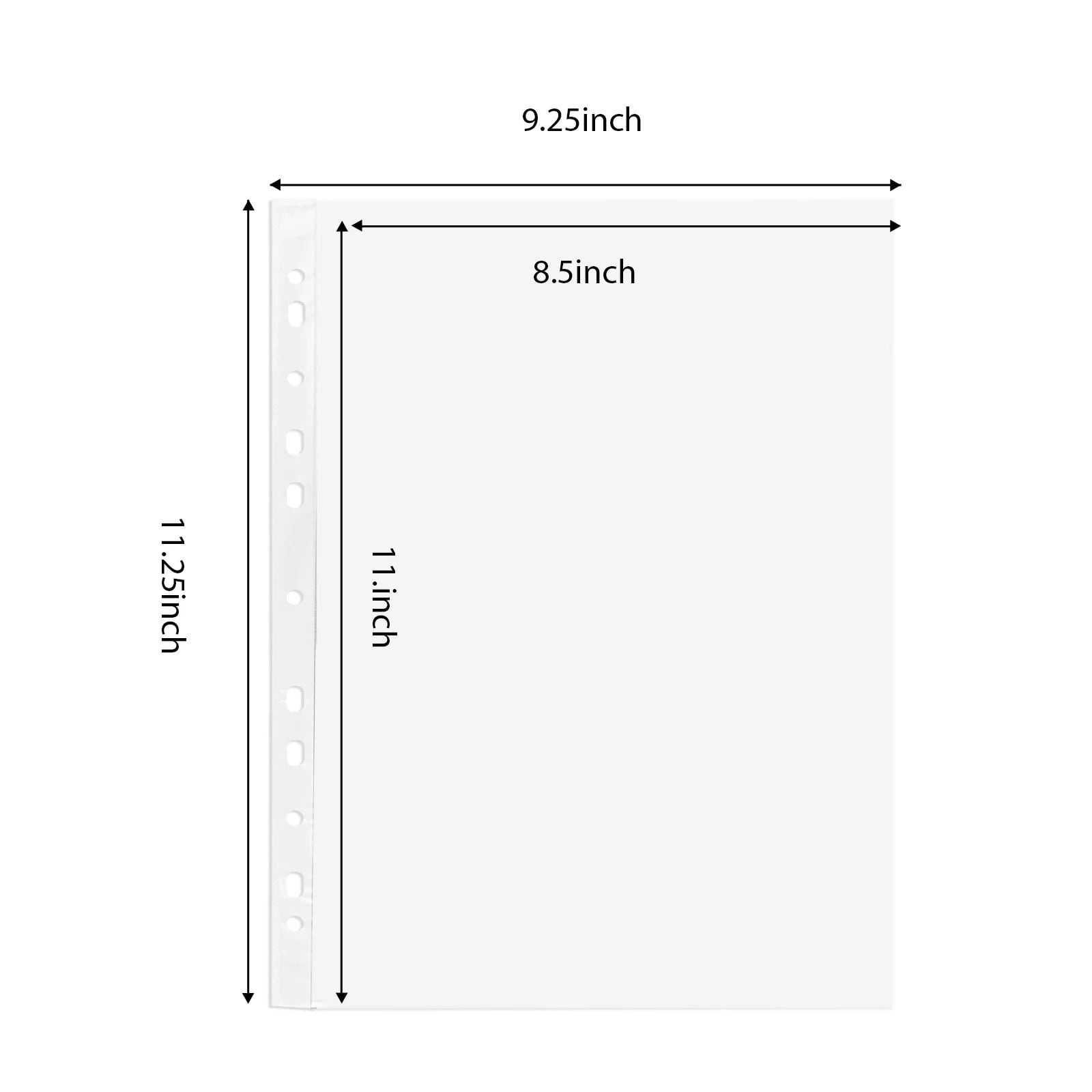 JWDX Document Bag Clearance, Material Bag, 100Pcs Sheet Protectors 9 X 12 Heavy Duty Clear Sheet Protectors Page Protectors Plastic Sleeves for Plastic Document Protectors Letter Paper Clear - Image 3