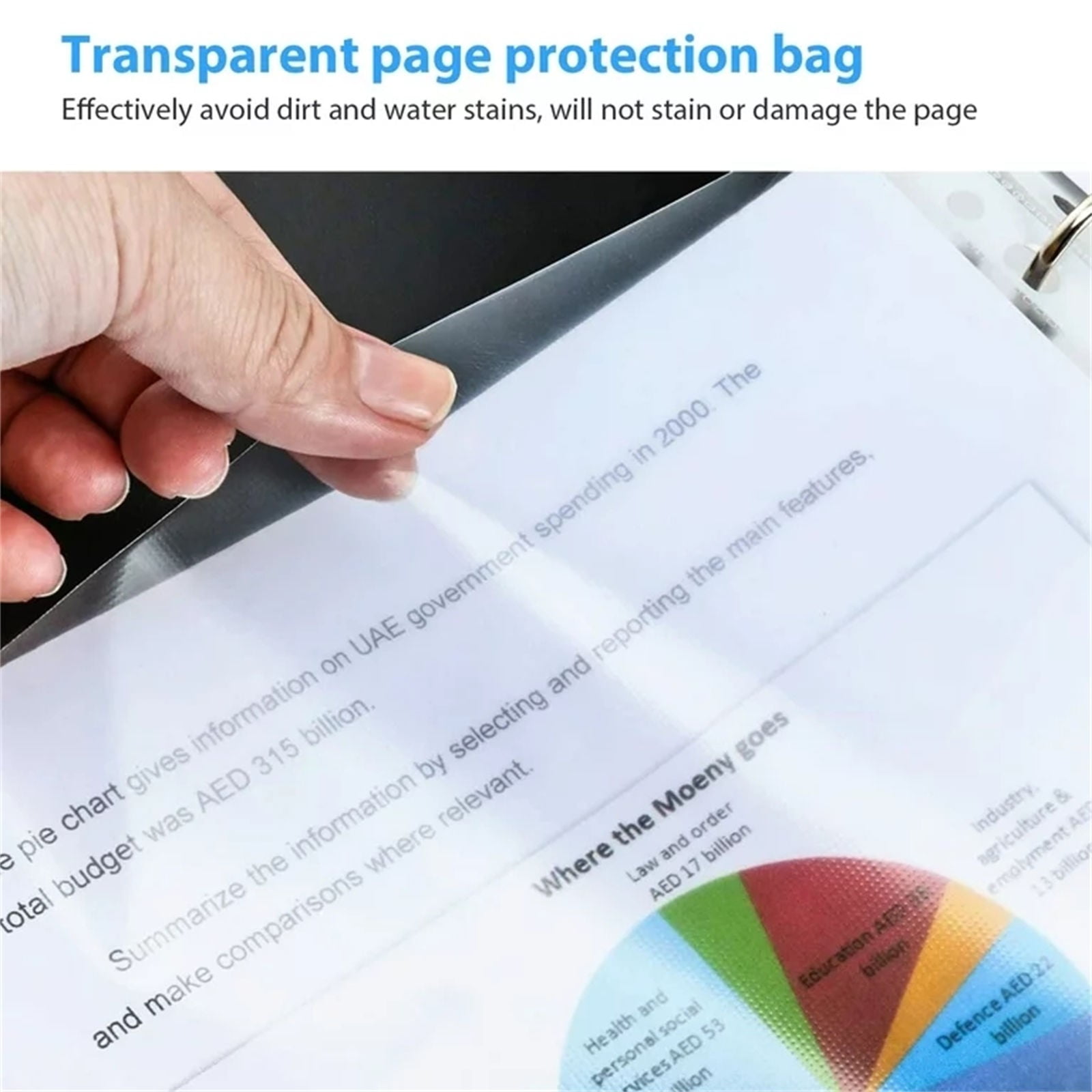 JWDX Document Bag Clearance, Material Bag, 100Pcs Sheet Protectors 9 X 12 Heavy Duty Clear Sheet Protectors Page Protectors Plastic Sleeves for Plastic Document Protectors Letter Paper Clear - Image 5