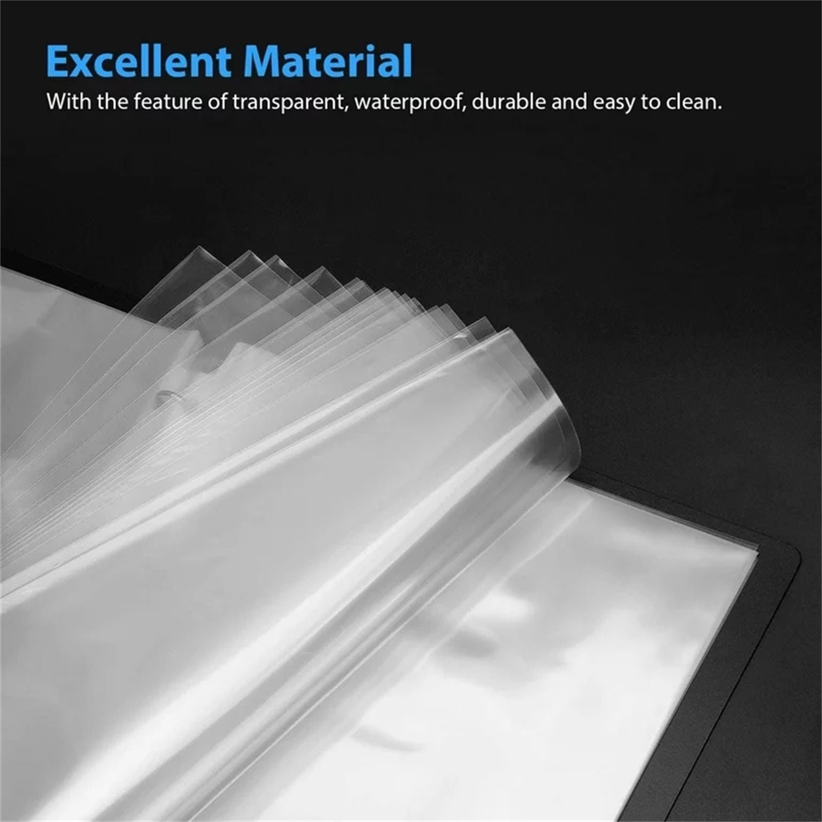 JWDX Document Bag Clearance, Material Bag, 100Pcs Sheet Protectors 9 X 12 Heavy Duty Clear Sheet Protectors Page Protectors Plastic Sleeves for Plastic Document Protectors Letter Paper Clear - Image 7