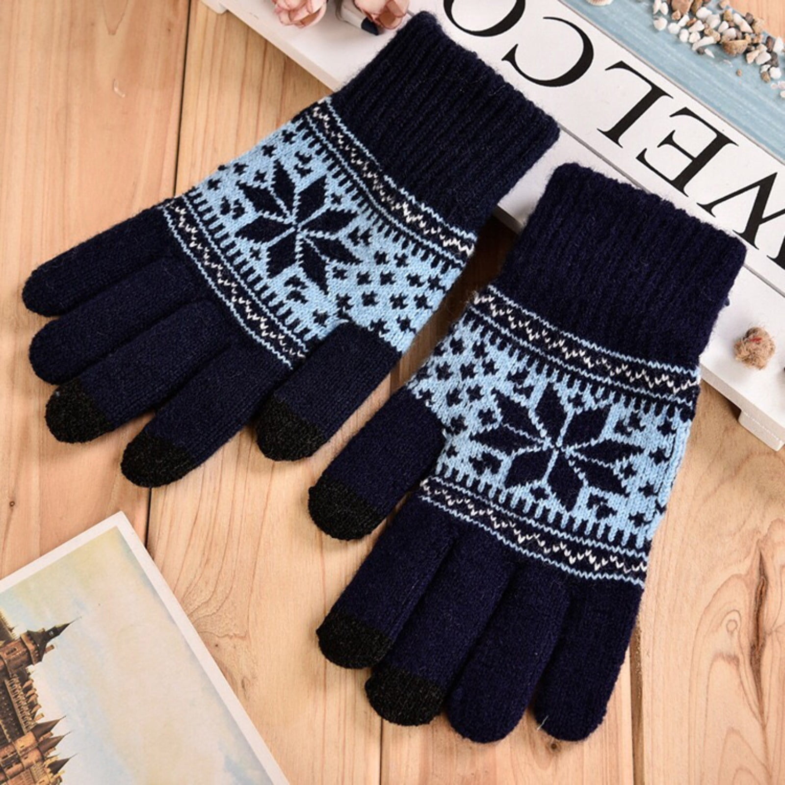 JWDX Gloves Clearance, Winter Gloves, Adult Women Men's Warm Gloves, Outdoor Ski Riding Gloves, Windproof and Fleece Gloves A - Image 5
