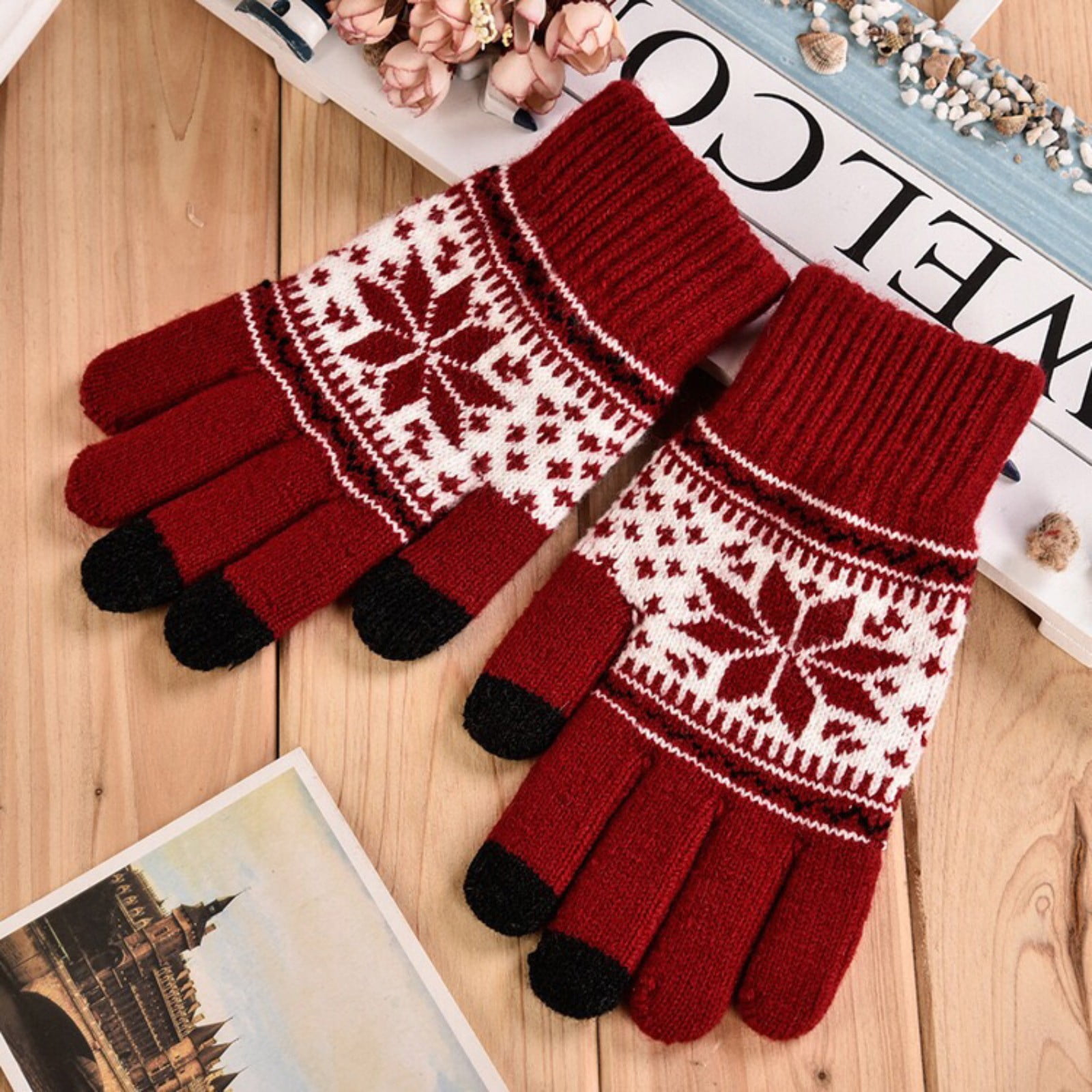 JWDX Gloves Clearance, Winter Gloves, Adult Women Men's Warm Gloves, Outdoor Ski Riding Gloves, Windproof and Fleece Gloves A - Image 6