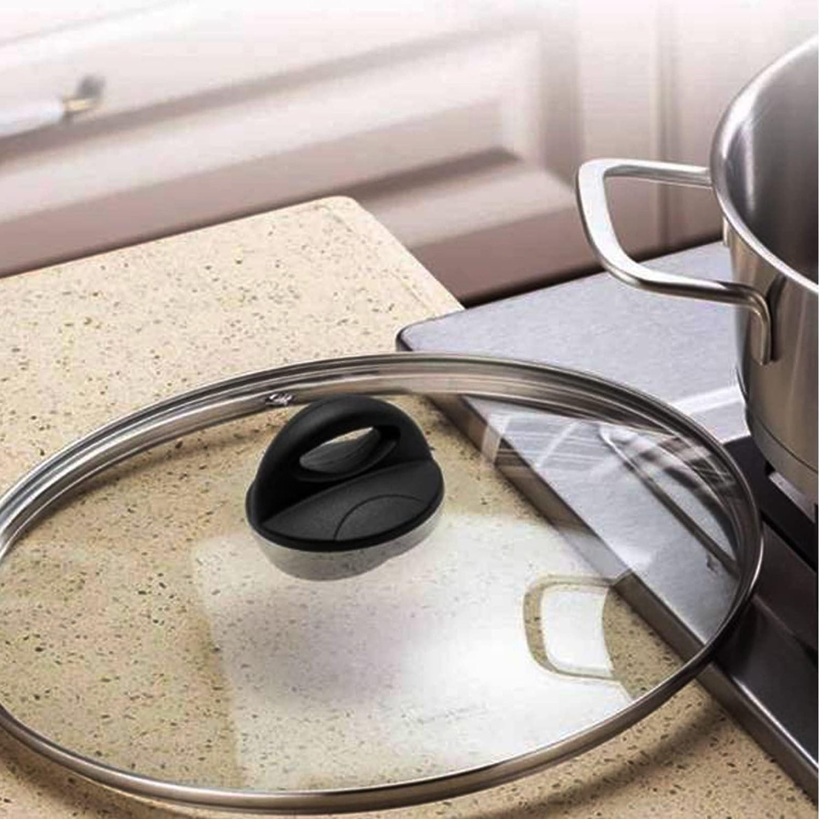 JWDX Pot Lid Handle Clearance, Kitchen Supplies, Pot Lid Replacement Knob for Rival Replacement Parts Pan Lid Hoding Handle Replacement Compatible with Kitchen Cookware Casserole Glass Saucepan Black - Image 8
