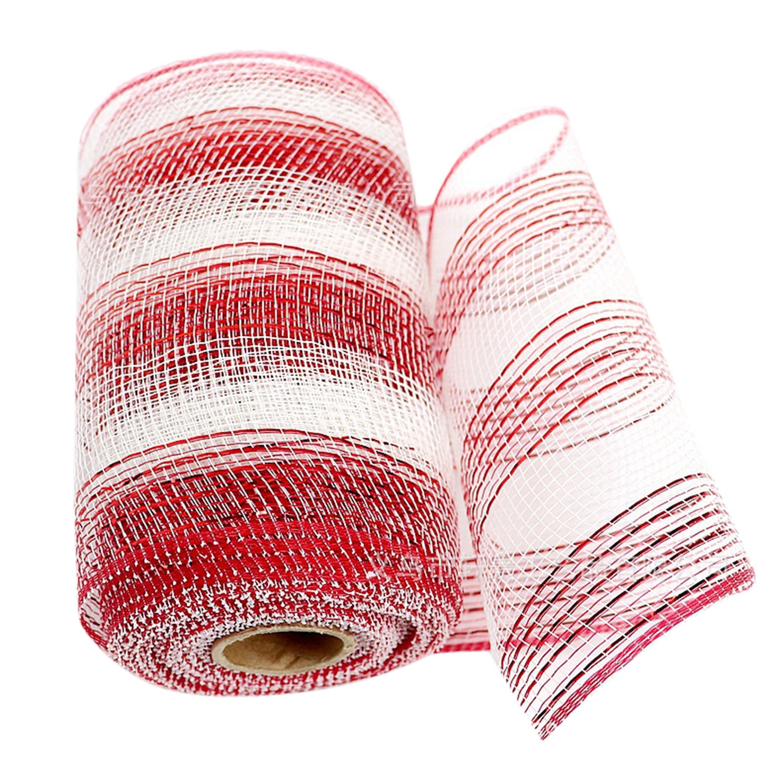 JWDX Gift Yarn Clearance, Packaging Ribbon, Poly Mesh Ribbon with Metallic Foil Each Roll for Wreaths Swags Bows Wrapping and Decorating M - Image 1