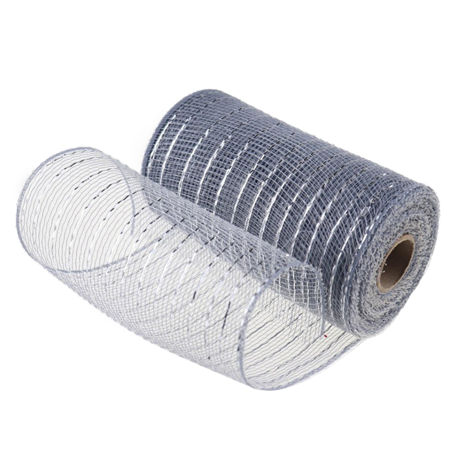 JWDX Gift Yarn Clearance, Packaging Ribbon, Poly Mesh Ribbon with Metallic Foil Each Roll for Wreaths Swags Bows Wrapping and Decorating O - Image 1