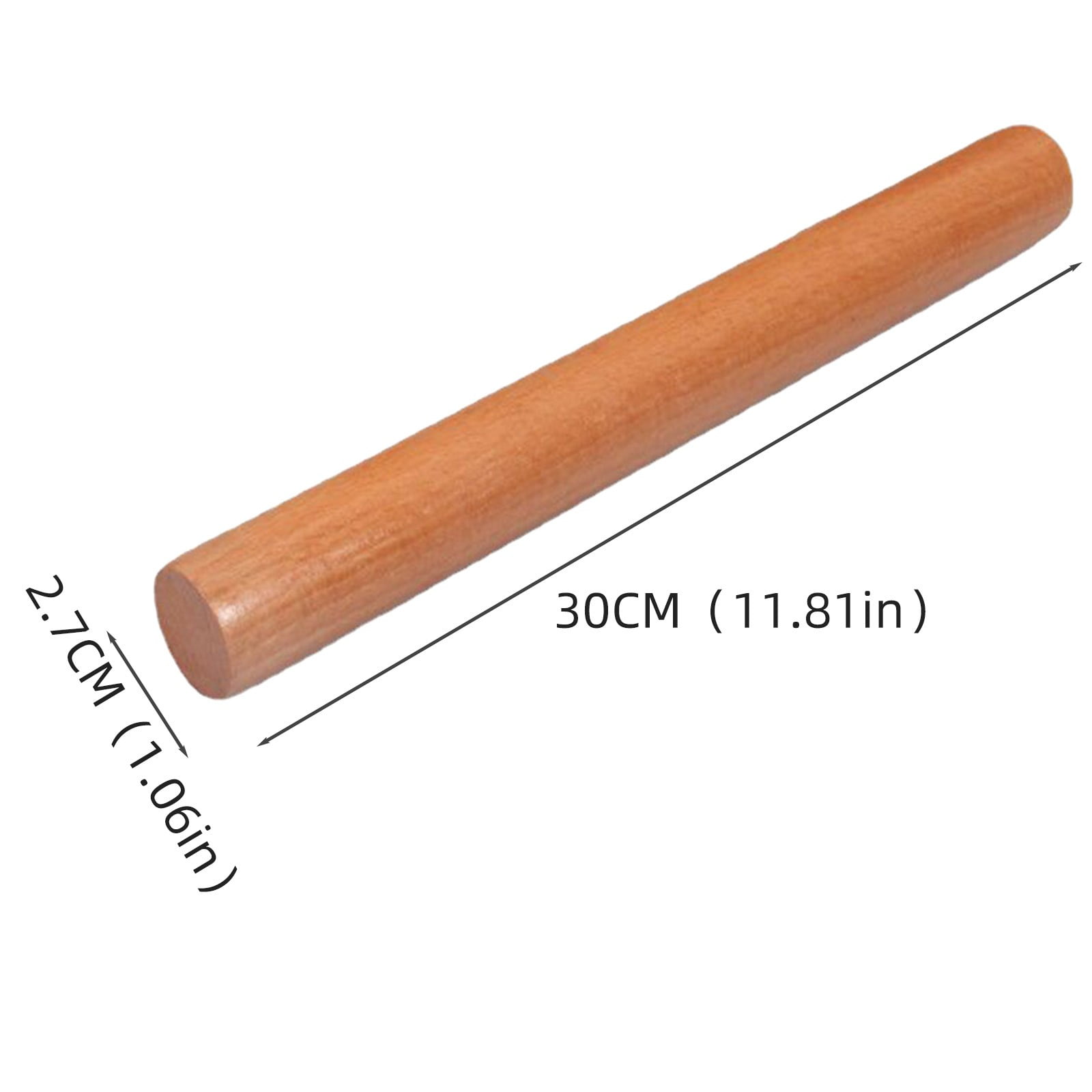 + 1X Rolling Pin, End of Year Clearance: Wooden Pizza Roller, Dumpling Christmas Wooden Silicone Rolling Pin Wood Adjustable Cookie Roll Pin C - Image 2