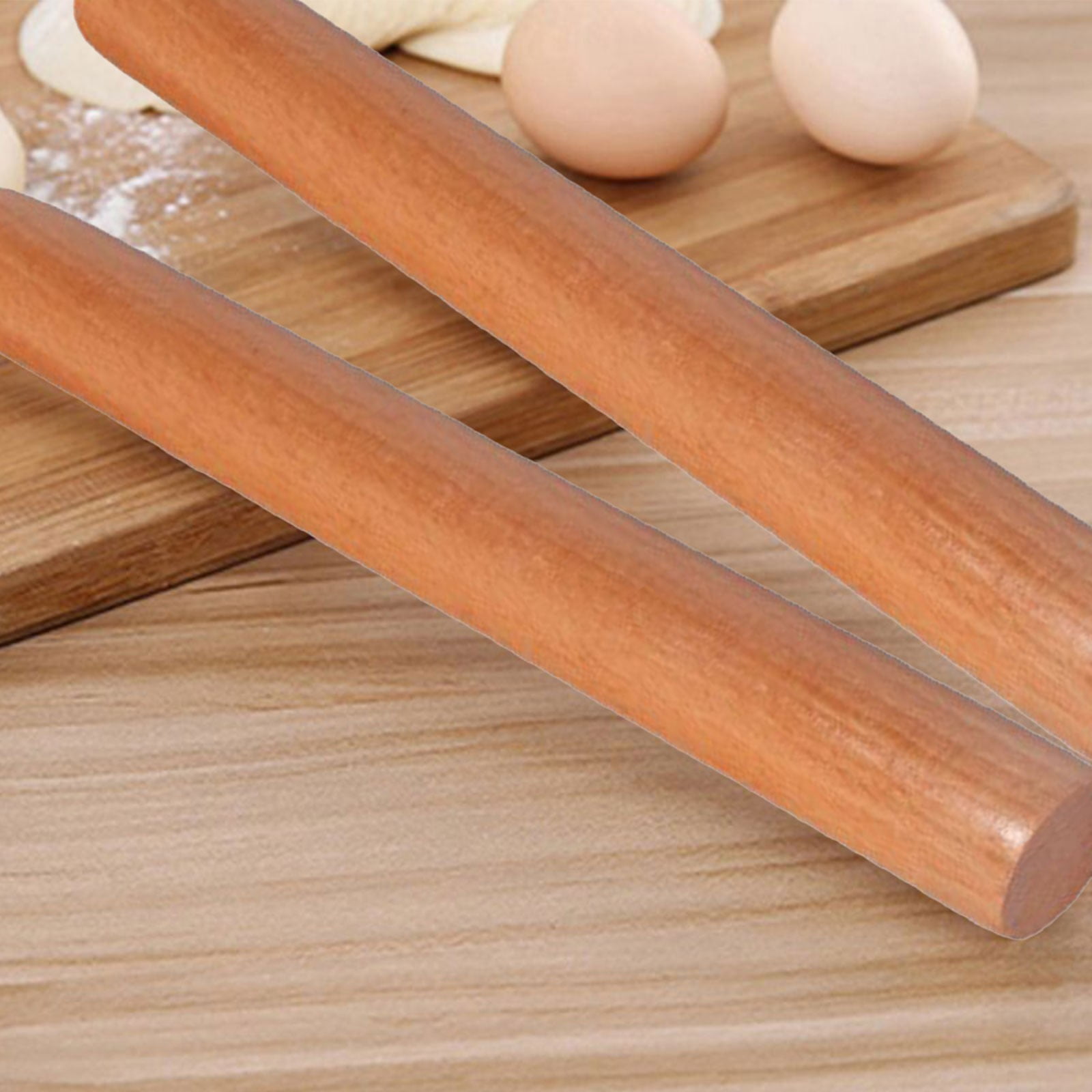 + 1X Rolling Pin, End of Year Clearance: Wooden Pizza Roller, Dumpling Christmas Wooden Silicone Rolling Pin Wood Adjustable Cookie Roll Pin C - Image 3