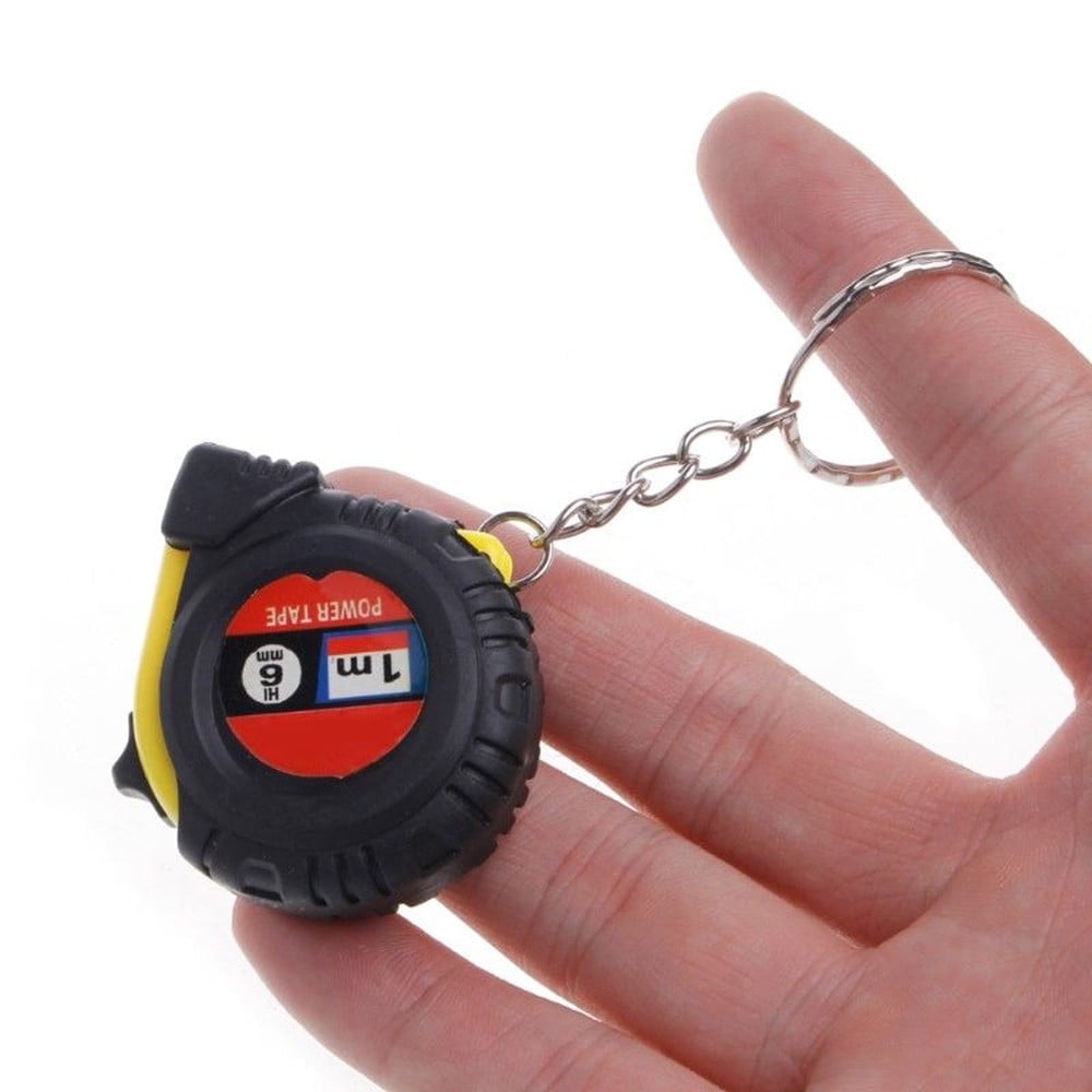 Ruler Retractable Tape Size Metric Measure 1m Pocket Chain color Key Random Tools & Home Improvement, Key ring design, you can it anywhere you want Random - Image 1