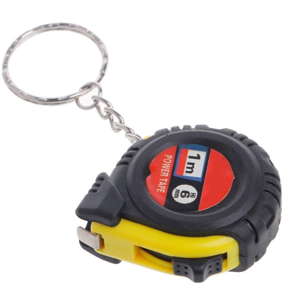 Ruler Retractable Tape Size Metric Measure 1m Pocket Chain color Key Random Tools & Home Improvement, Key ring design, you can it anywhere you want Random - Image 2