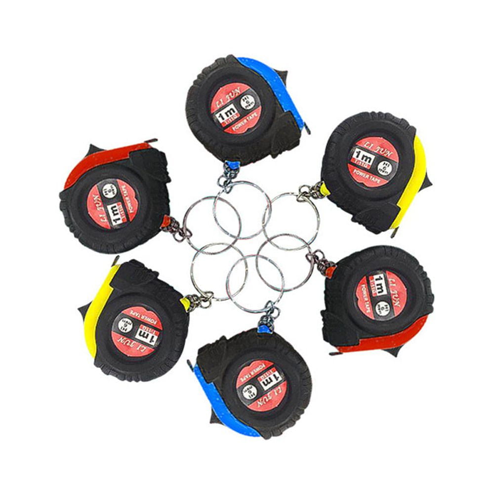 Ruler Retractable Tape Size Metric Measure 1m Pocket Chain color Key Random Tools & Home Improvement, Key ring design, you can it anywhere you want Random - Image 4