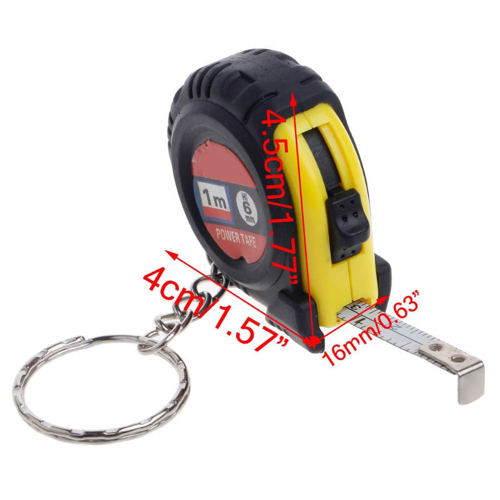 Ruler Retractable Tape Size Metric Measure 1m Pocket Chain color Key Random Tools & Home Improvement, Key ring design, you can it anywhere you want Random - Image 6