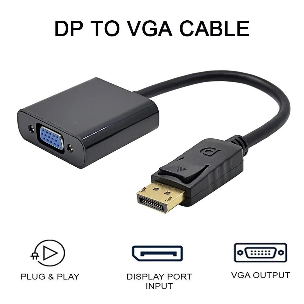1080p DP DisplayPort Male to VGA Female Converter Adapter Cable - Image 1
