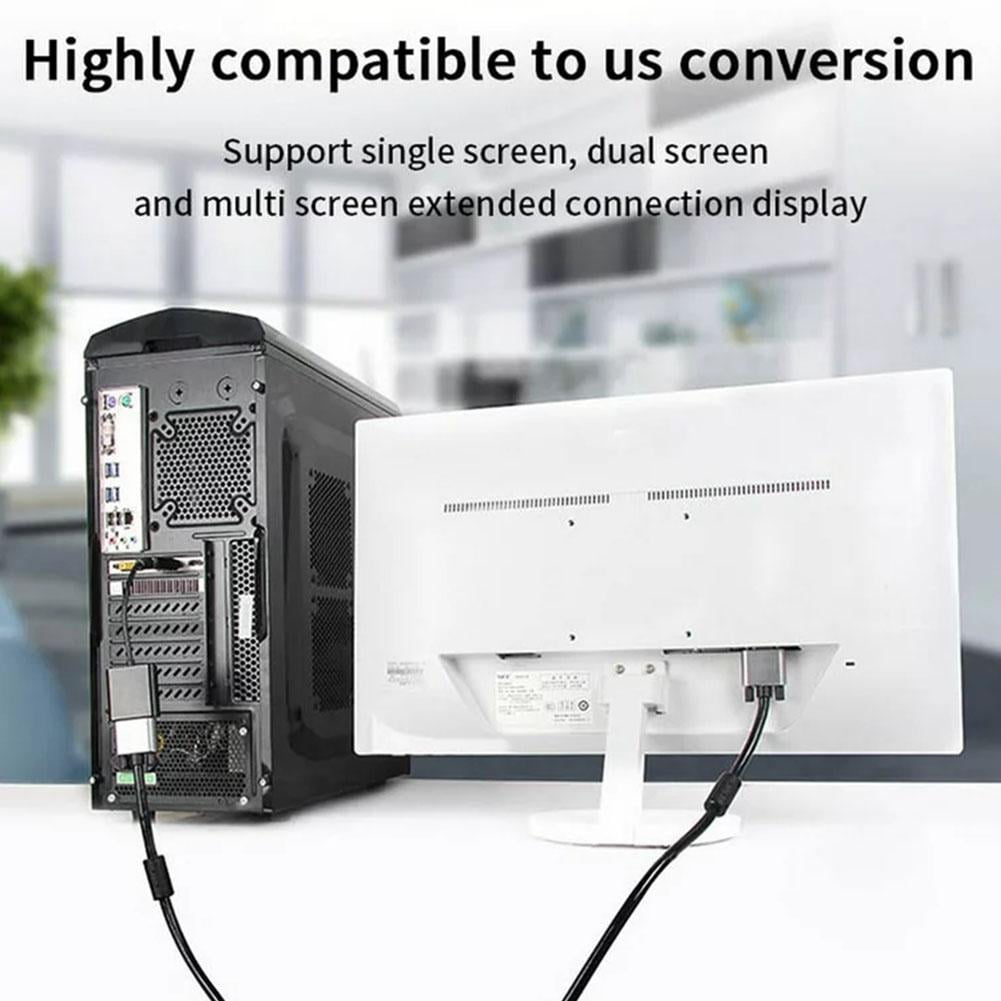 1080p DP DisplayPort Male to VGA Female Converter Adapter Cable - Image 7