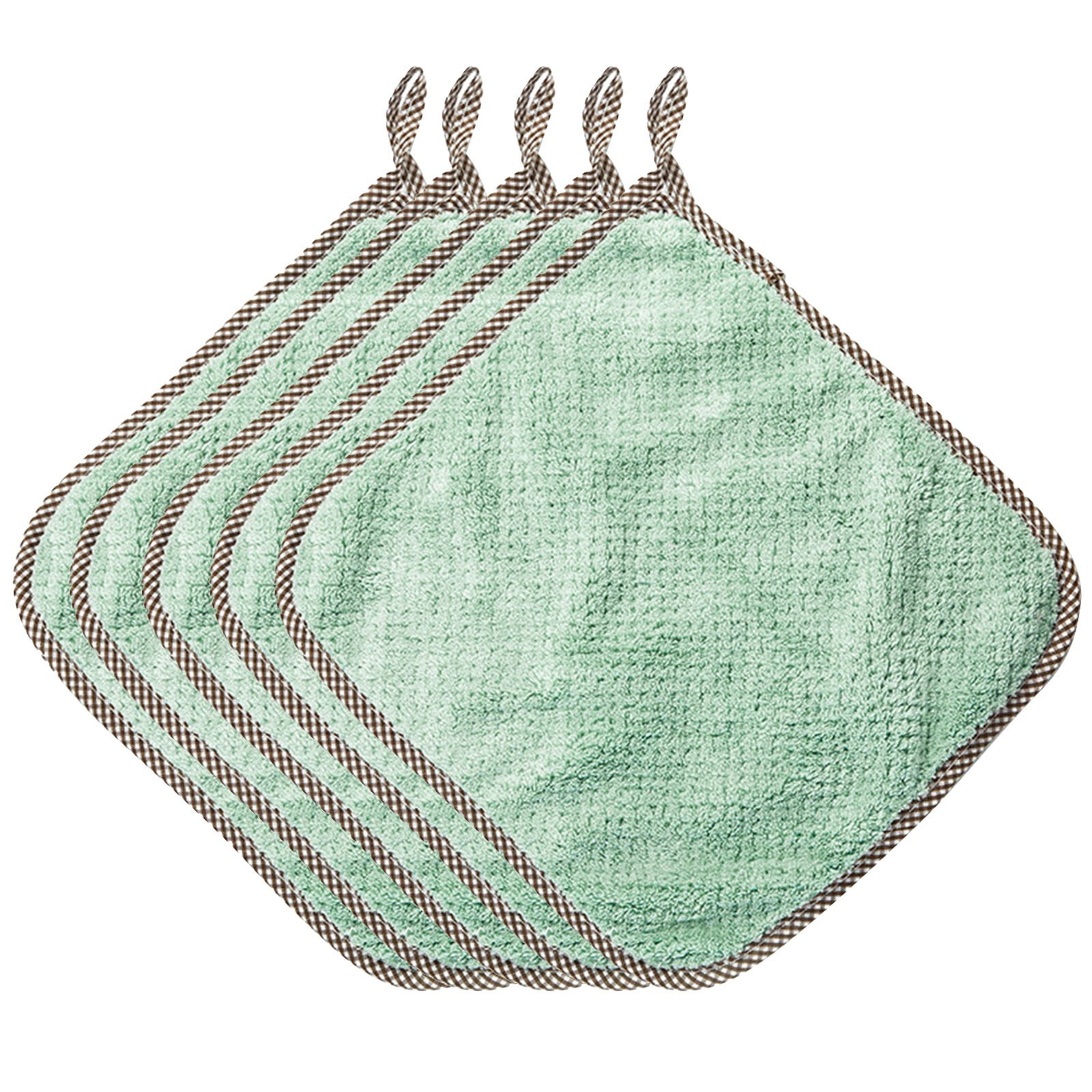 JWDX Wipes Clearance, 5Pcs Rag Dish Cloth Water Absorption Thickening Pot Washing Towel Table Home Kitchen Dishcloth B - Image 1