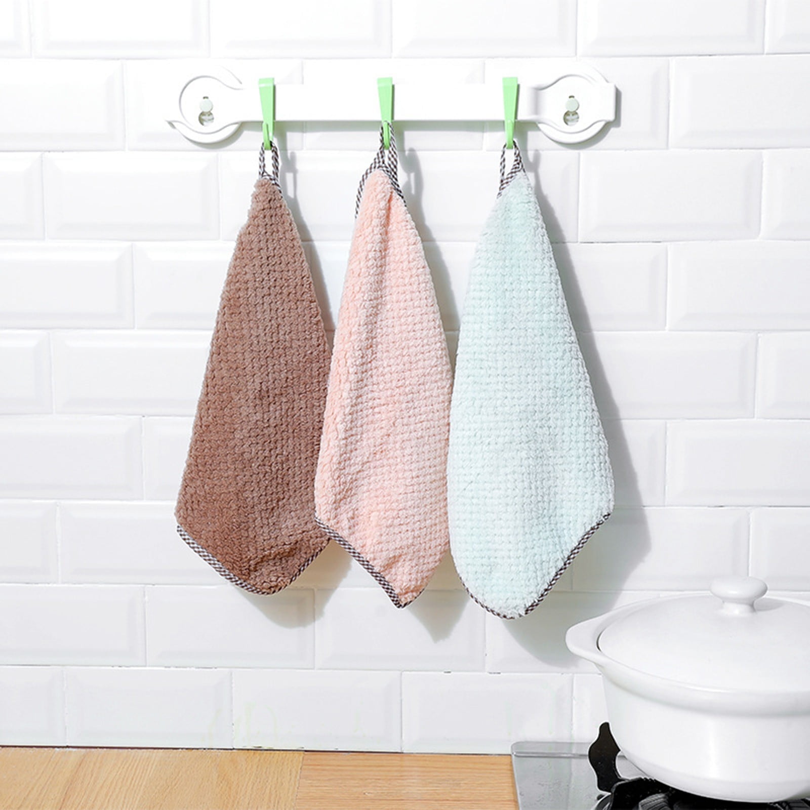 JWDX Wipes Clearance, 5Pcs Rag Dish Cloth Water Absorption Thickening Pot Washing Towel Table Home Kitchen Dishcloth B - Image 8