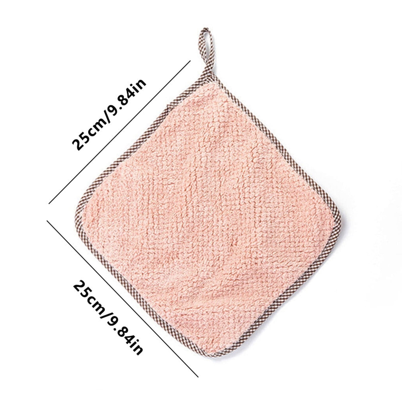 JWDX Wipes Clearance, 5Pcs Rag Dish Cloth Water Absorption Thickening Pot Washing Towel Table Home Kitchen Dishcloth Pink - Image 3