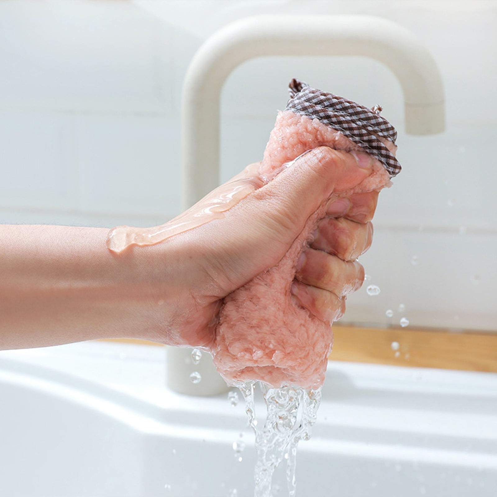 JWDX Wipes Clearance, 5Pcs Rag Dish Cloth Water Absorption Thickening Pot Washing Towel Table Home Kitchen Dishcloth Pink - Image 7