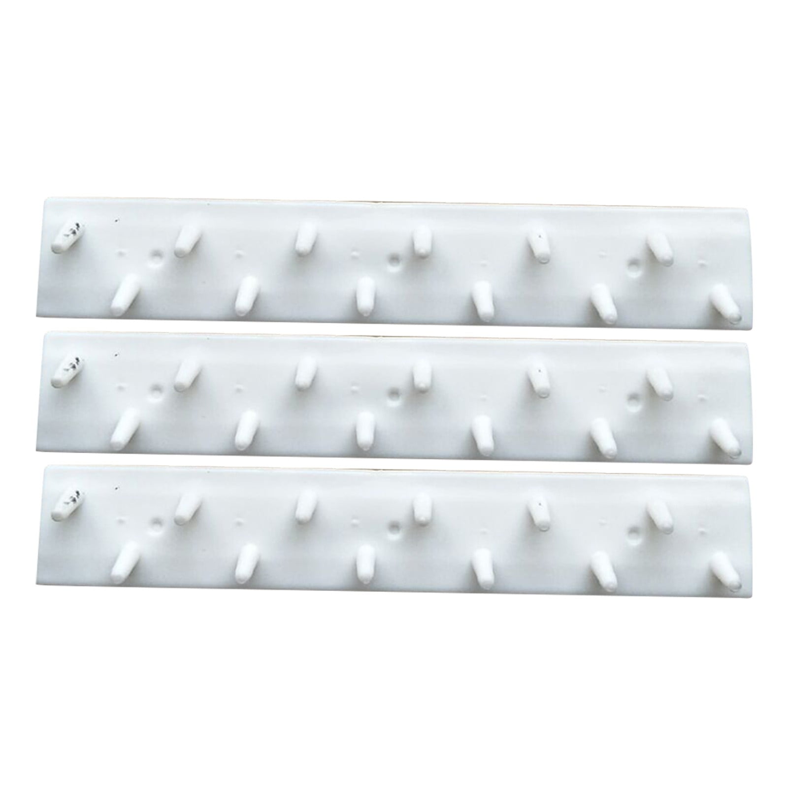 Adhesive Curtain Rod Hooks 9 in 1 Adhesive Paste Wall Hanging Storage Hooks Jewelry Display Organizer Necklace Hanger Newyear Arrival! White - Image 6