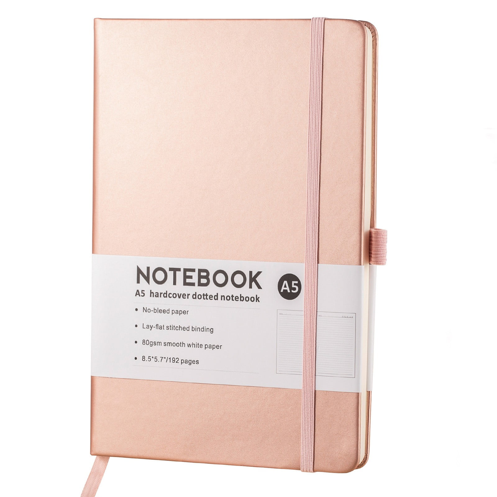 Blank Notebooks Lined Classic Pocket Notebook Journal [ Leather Hard Cover ][ 100 Gsm ] [ Ruled ] Premium Thick Paper with Inner Pocket 3.5 Newyear Arrival! A 1-Rose Gold - Image 3