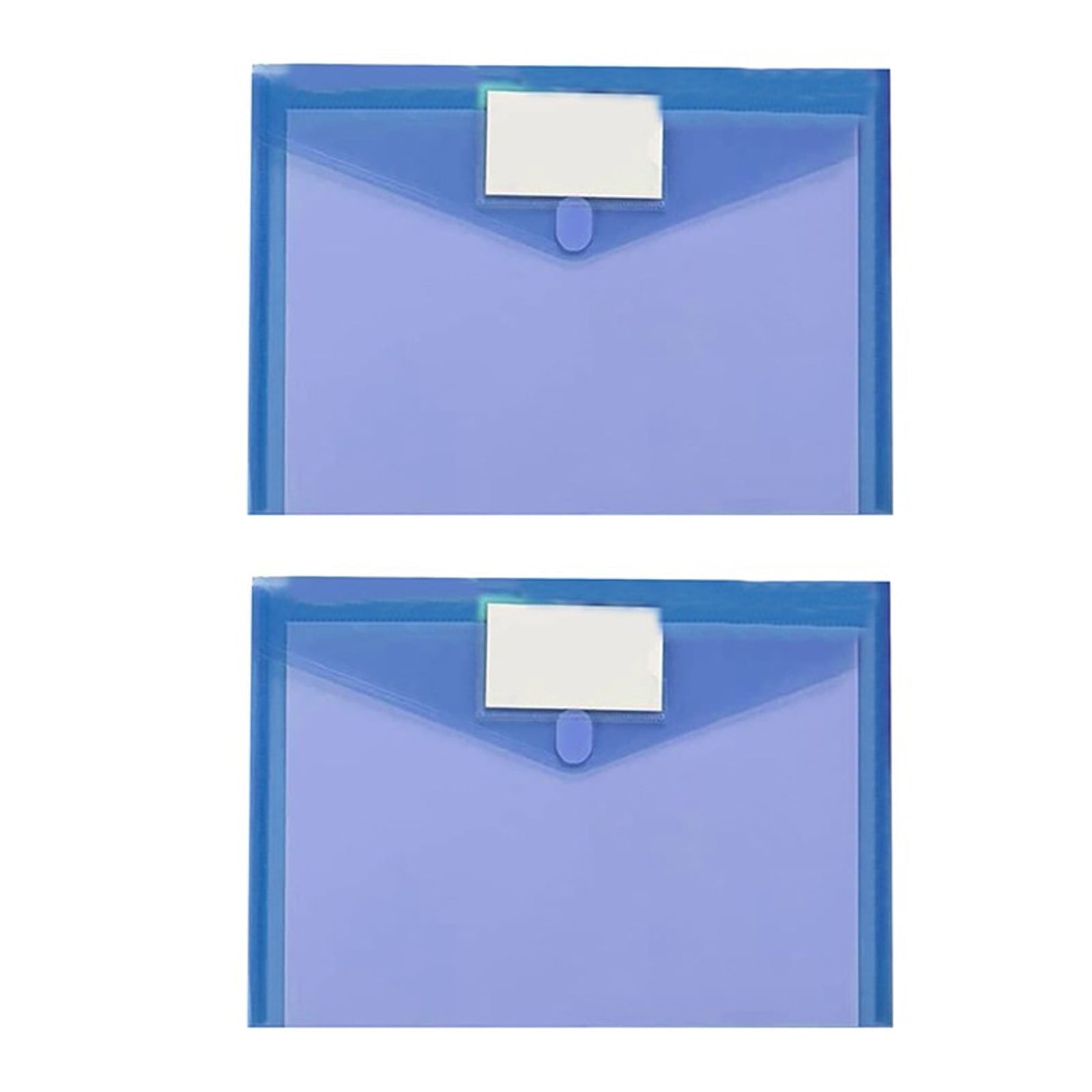 Zip Pencil 2 Pack Plastic Envelopes Poly Envelopes Sooez Clear Document Folders Us Letter A4 Size Newyear Arrival! Blue 1-Blue - Image 1