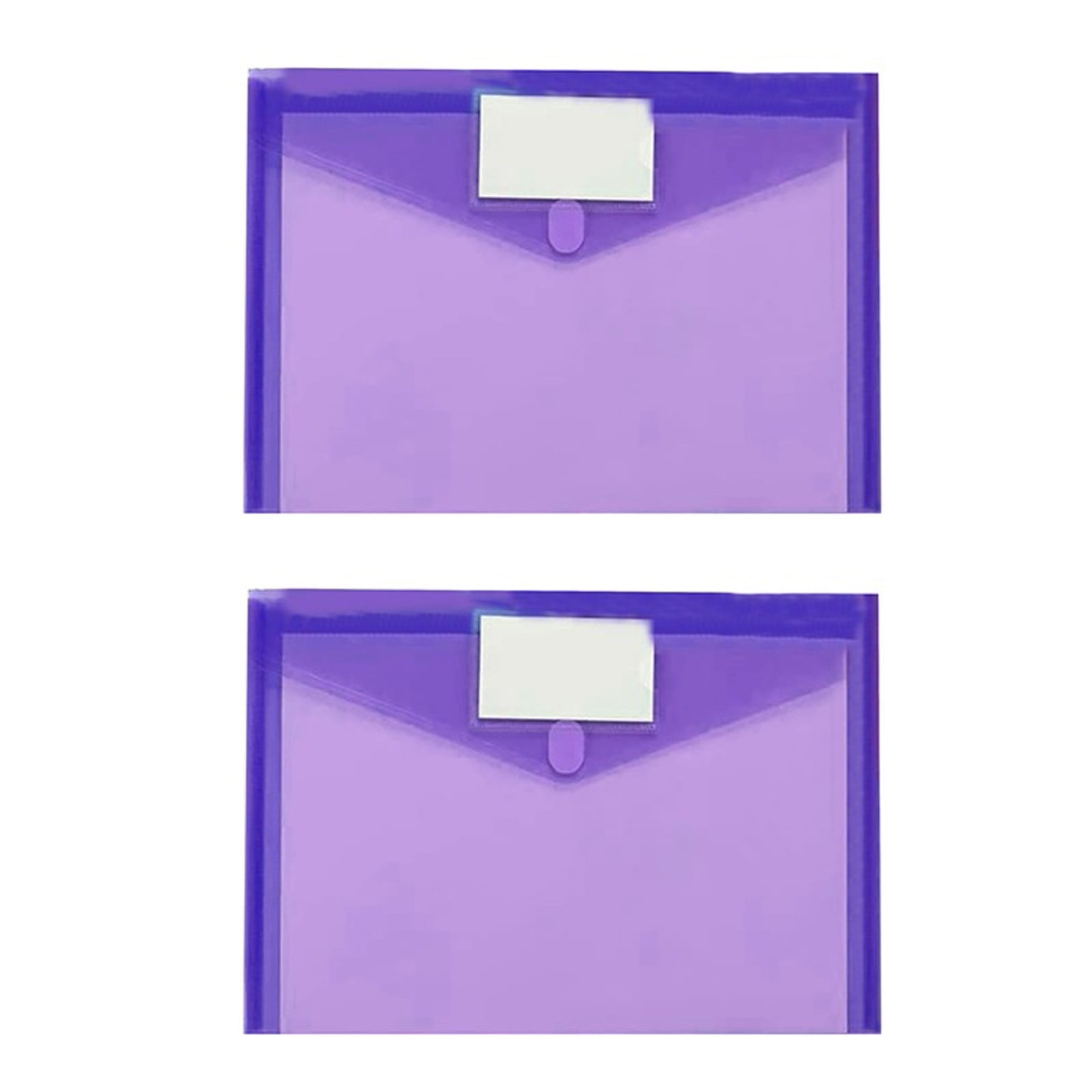 Zip Pencil 2 Pack Plastic Envelopes Poly Envelopes Sooez Clear Document Folders Us Letter A4 Size Newyear Arrival! Blue Purple - Image 1