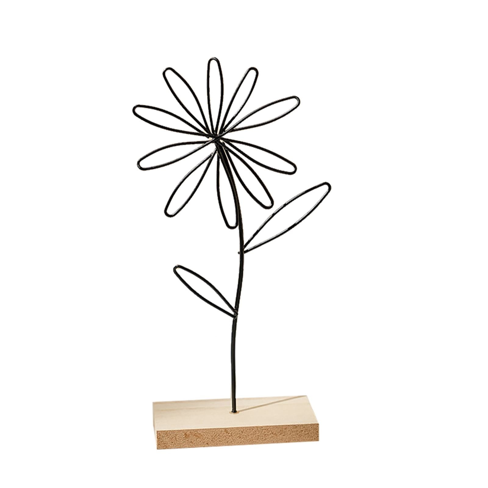Leaf Decor Metal Golden Leaf Ornaments and Base Modern Simple Gold Leaf Table Sculpture for Living Room Bedroom Bookshelf Desktop Decoratio, Valentines Day Decorations: Desktop Ornament Black1 - Image 2