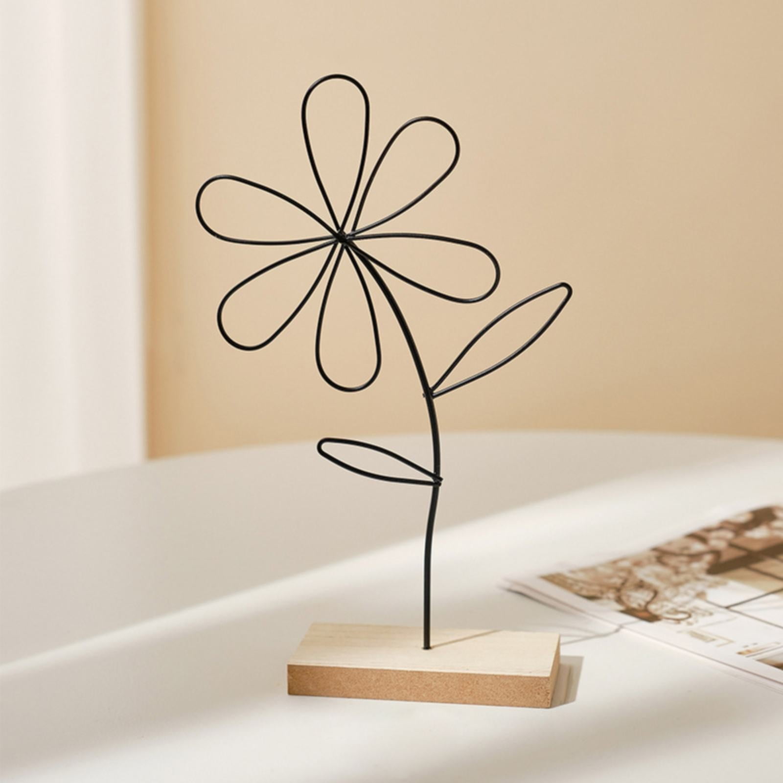 Leaf Decor Metal Golden Leaf Ornaments and Base Modern Simple Gold Leaf Table Sculpture for Living Room Bedroom Bookshelf Desktop Decoratio, Valentines Day Decorations: Desktop Ornament Black2 - Image 1