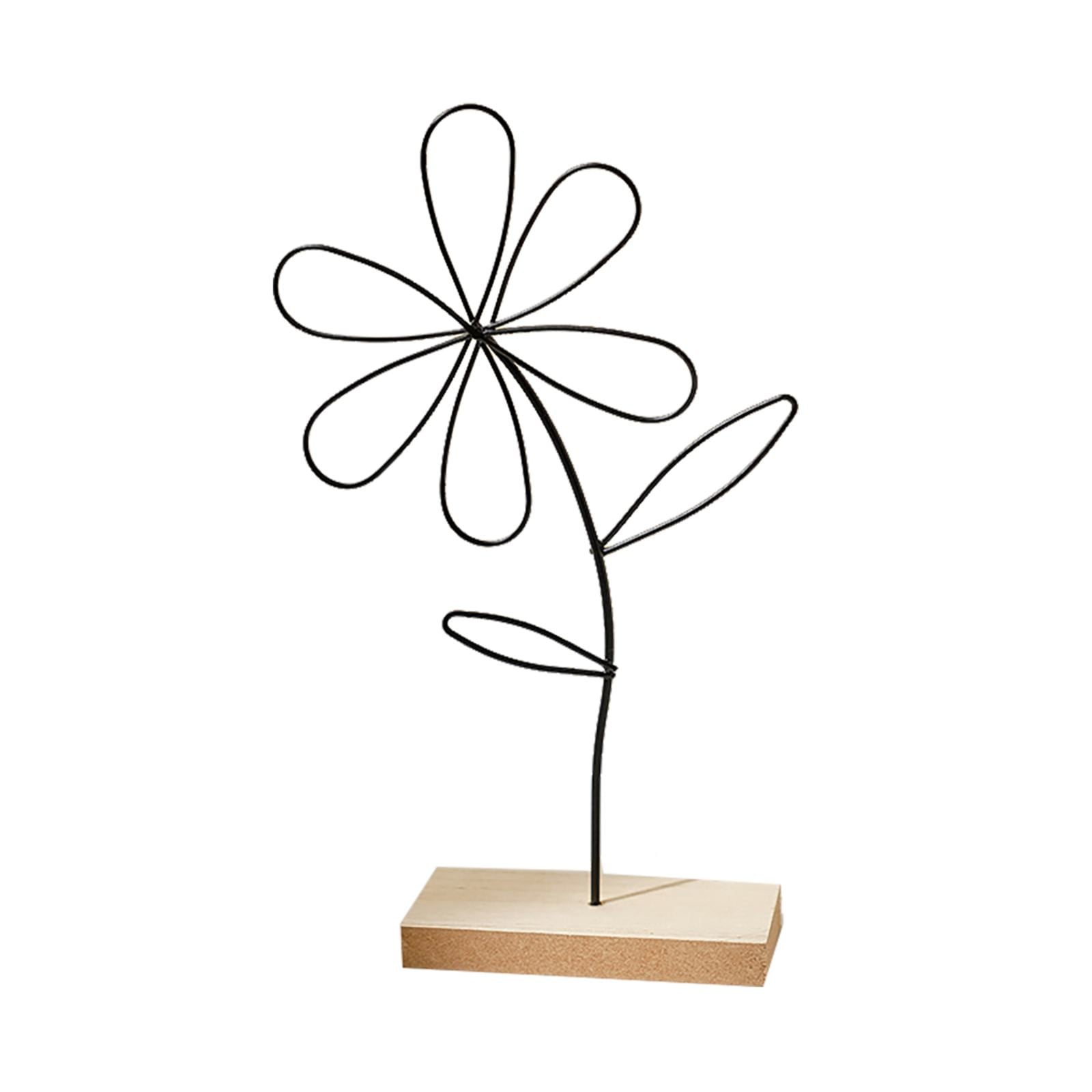 Leaf Decor Metal Golden Leaf Ornaments and Base Modern Simple Gold Leaf Table Sculpture for Living Room Bedroom Bookshelf Desktop Decoratio, Valentines Day Decorations: Desktop Ornament Black2 - Image 2