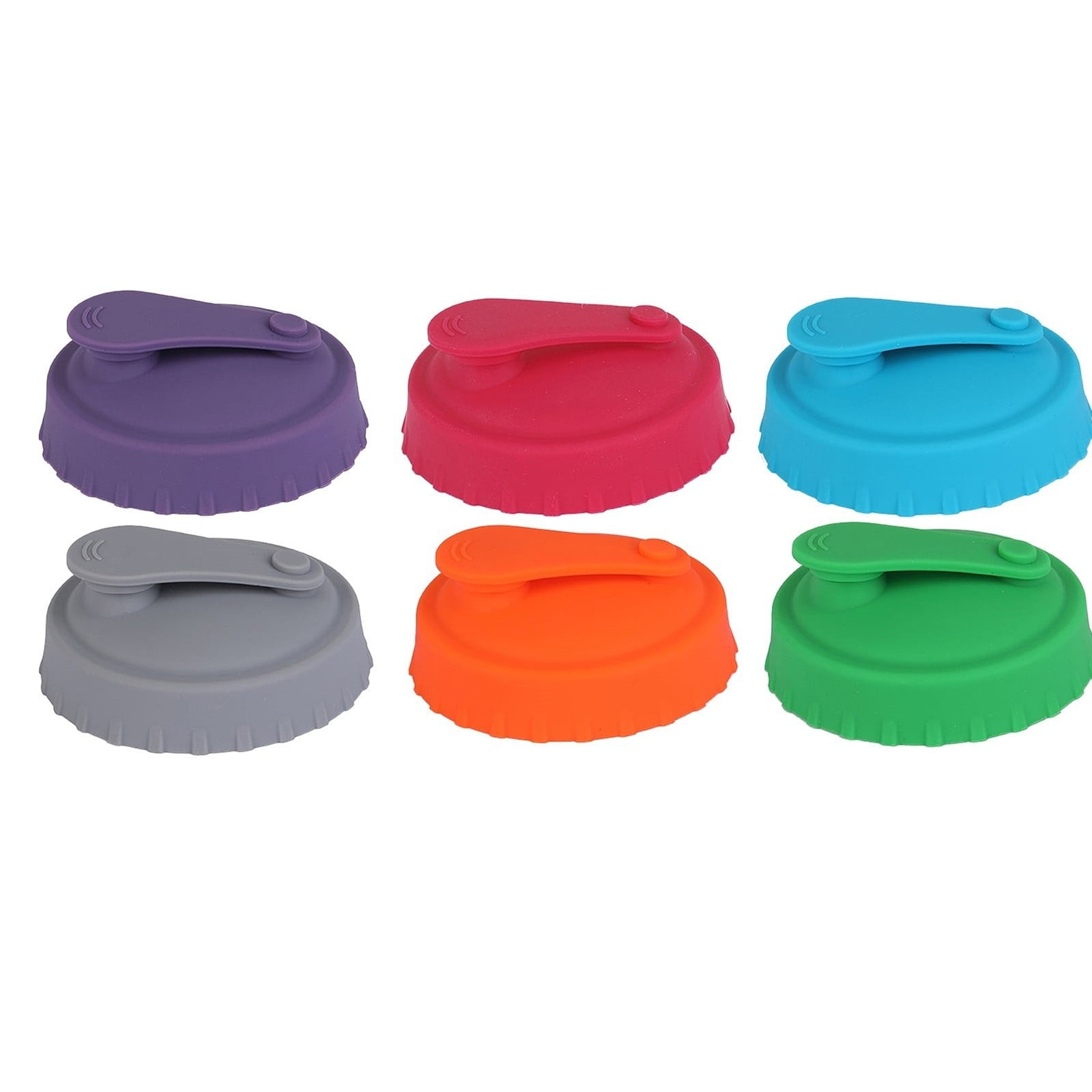 JWDX Soda Can Cap Clearance, Can Lids Juice Beverage Beer No Spill Silicone Can Lid Standard Cans Protector (6 Pack Assorted) Pink - Image 1