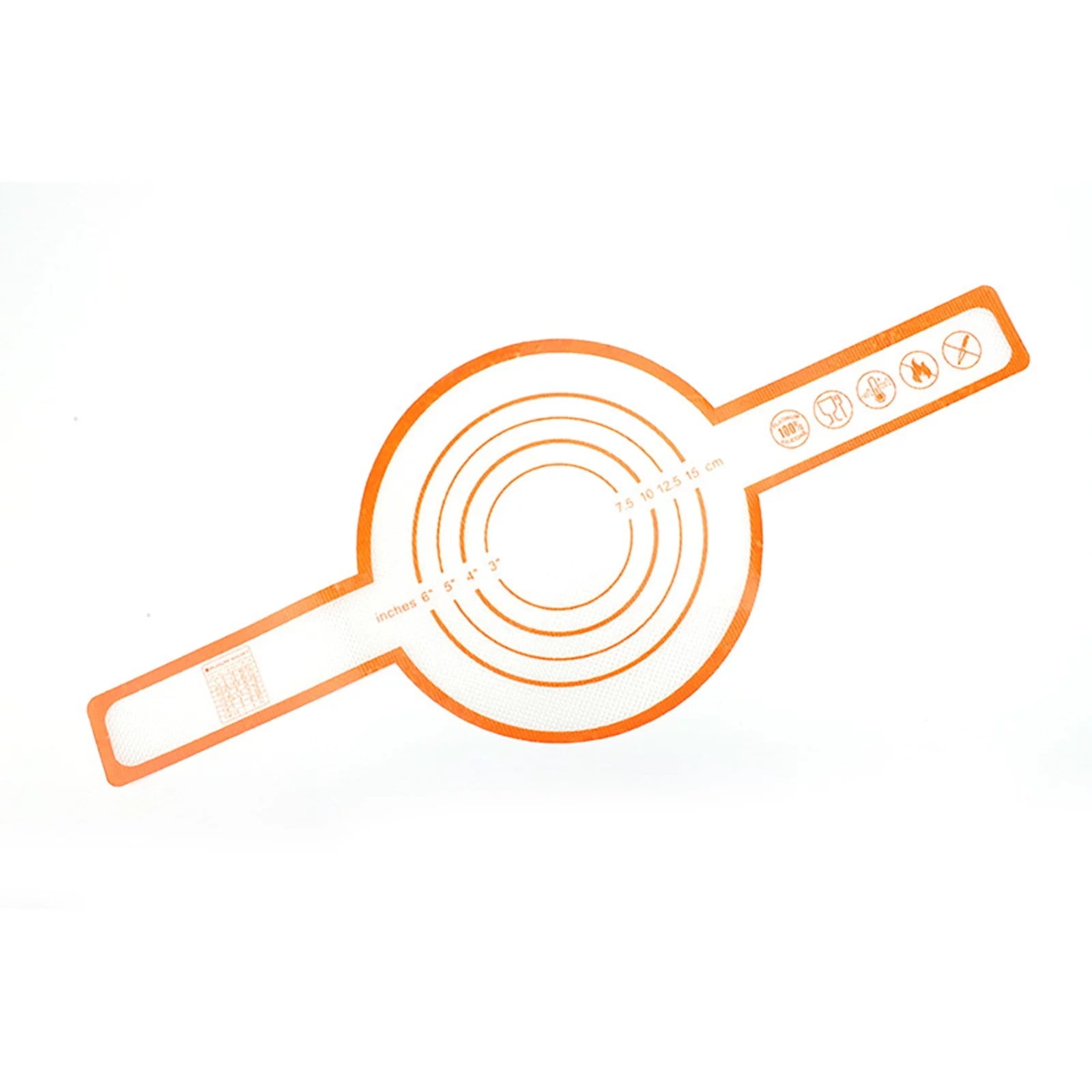 JWDX Bakeware Clearance, Silicone Baking Mat for Dutch Oven Bread Bakingreusable Non Stick Bread Baking Mat Silicone Dutch Oven Liner with Long Handles Orange - Image 1