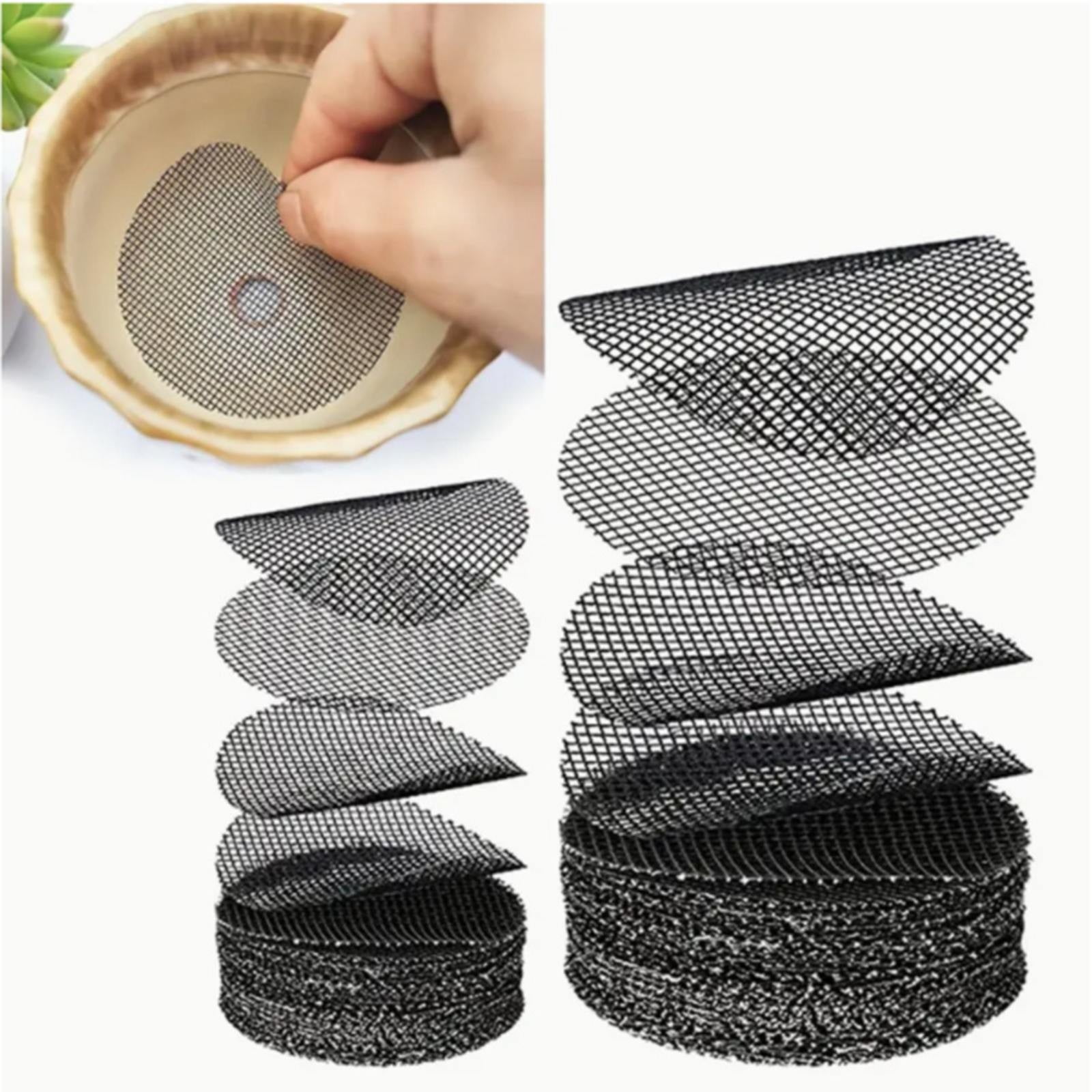 JWDX Strainers Clearance, Flowerpot Gasket Leakproof Earth Gasket Bottom Hole Gasket Bottom Plate Ceramic Flowerpot Breathable Proof Plastic Circular Mesh Gasket Black - Image 2