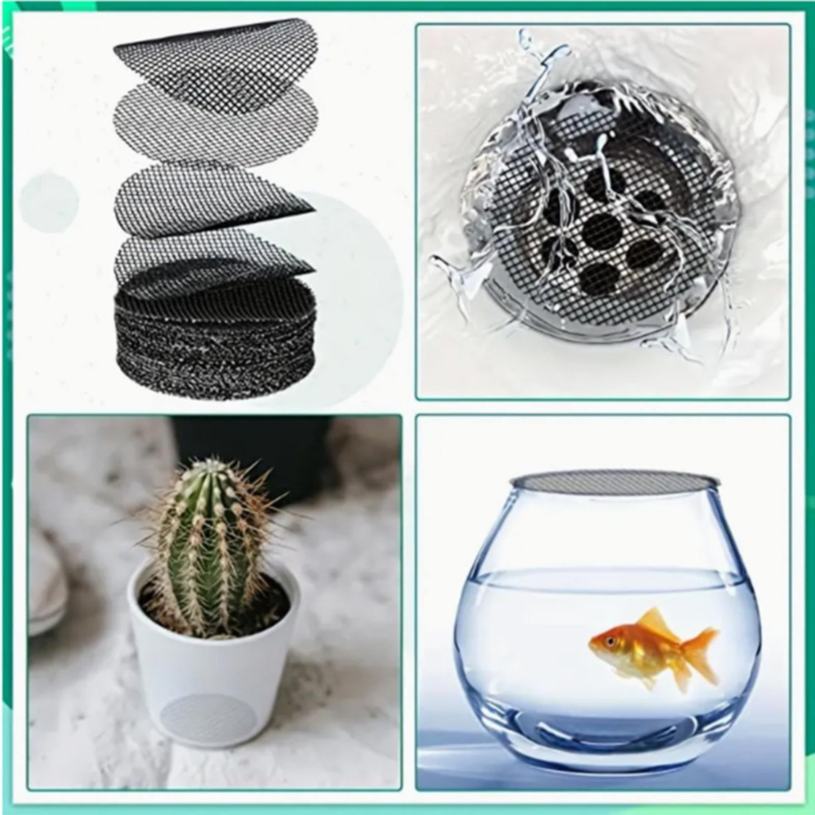 JWDX Strainers Clearance, Flowerpot Gasket Leakproof Earth Gasket Bottom Hole Gasket Bottom Plate Ceramic Flowerpot Breathable Proof Plastic Circular Mesh Gasket Black - Image 7
