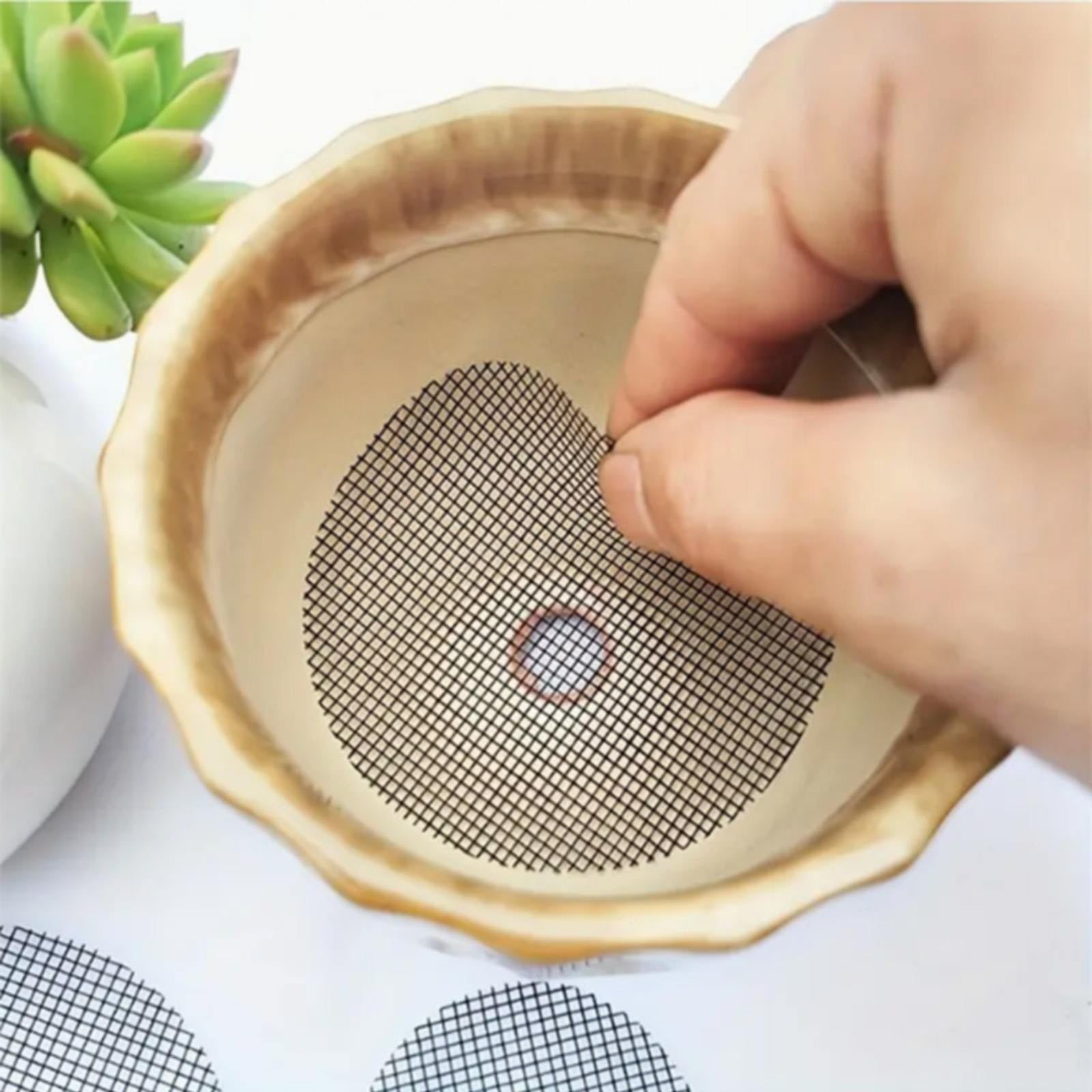 JWDX Strainers Clearance, Flowerpot Gasket Leakproof Earth Gasket Bottom Hole Gasket Bottom Plate Ceramic Flowerpot Breathable Proof Plastic Circular Mesh Gasket Black - Image 8