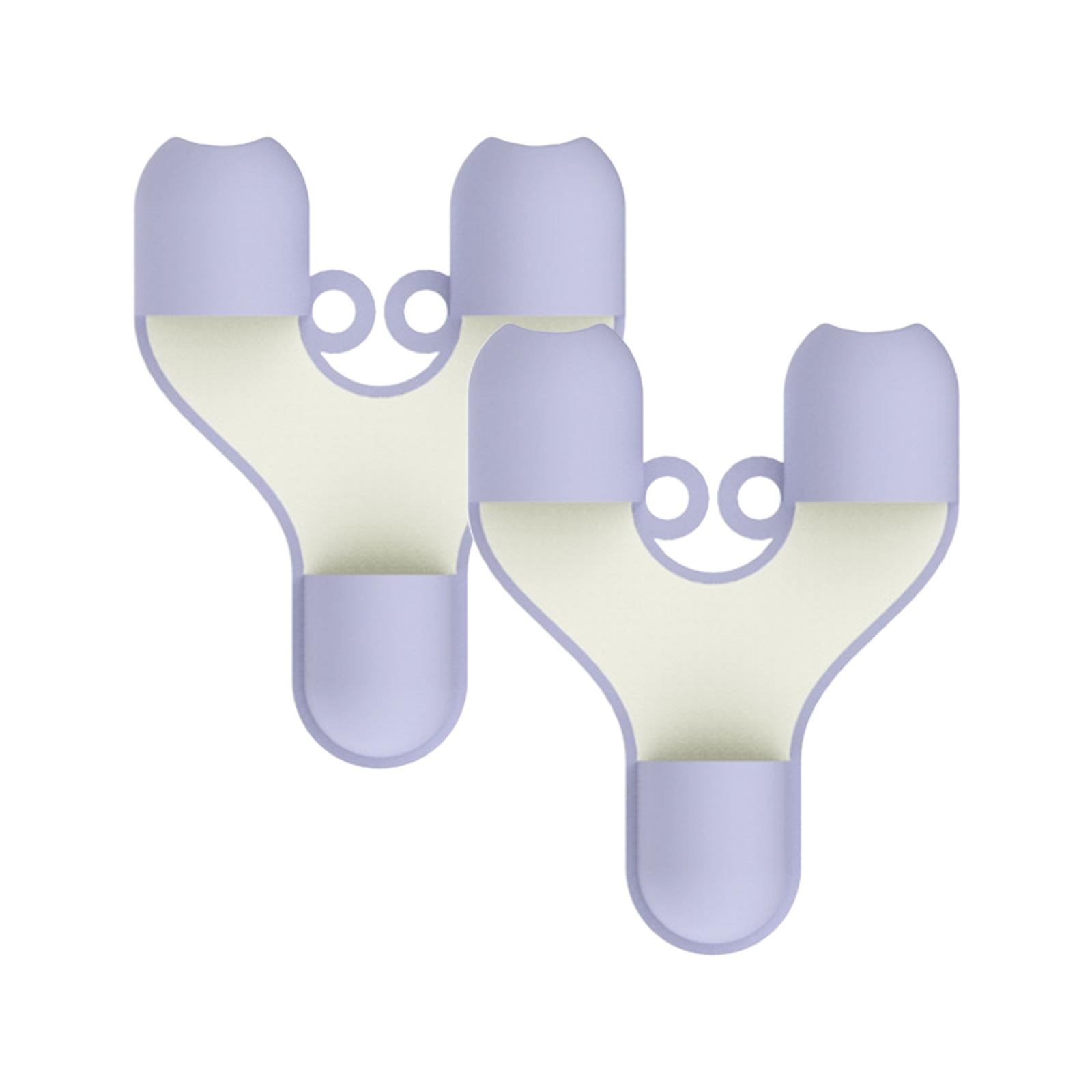 JWDX Oven Mitts Clearance, Mini Silicone Finger Oven Finger Food Tongs Kitchen Dishes Silicone Oven Heat Insulated Finger Glove Microwave Oven Silicone Non Slip Holder Kitchen Accessories Purple - Image 1