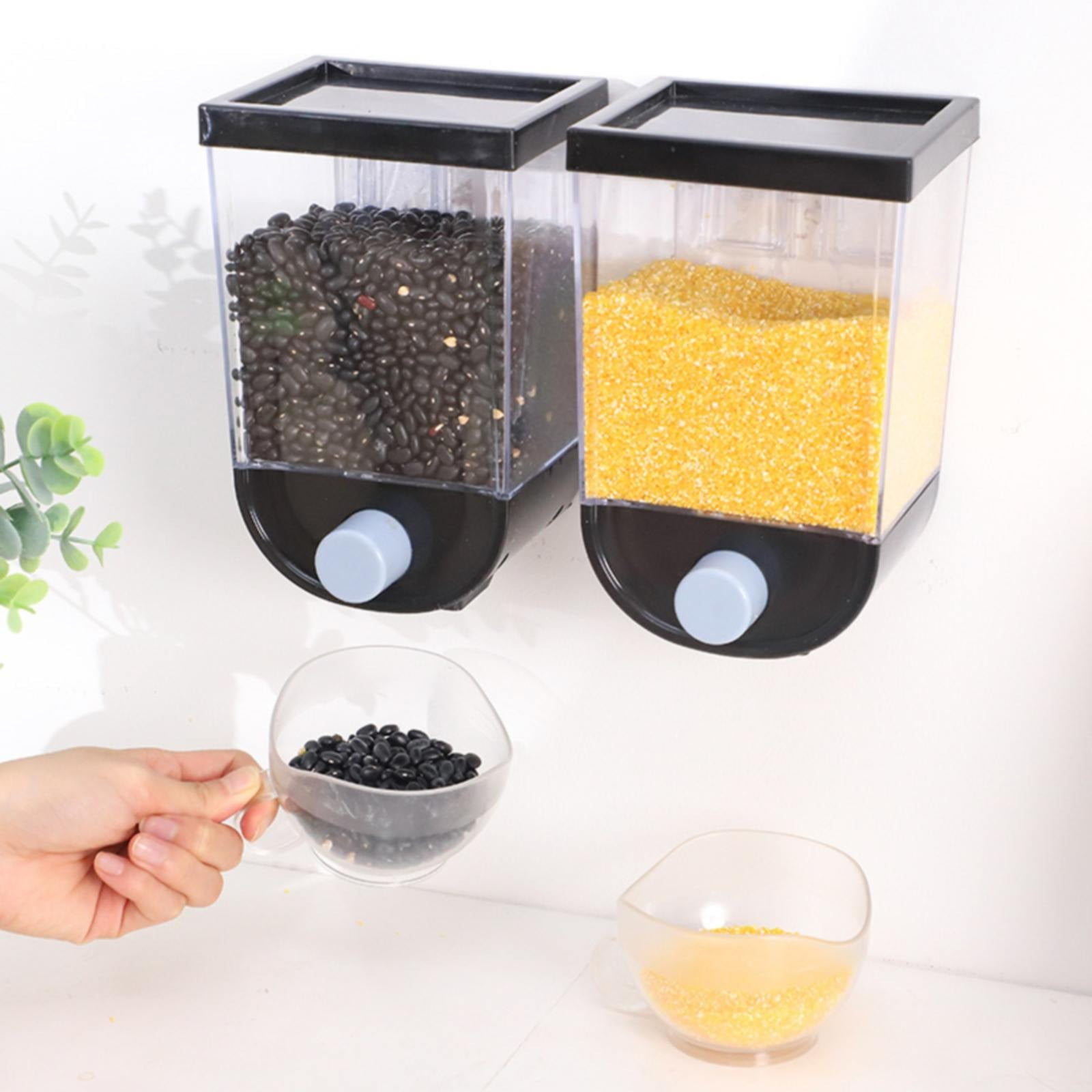 JWDX Storage Containers Clearance, Cereal Dispenser Countertop Cereal Containers Storage 1.5L /1Lorganization and Storage Containers for Kitchen Dry Food Dispenser for Rice Grains Snack Oatmeal BK1 - Image 2