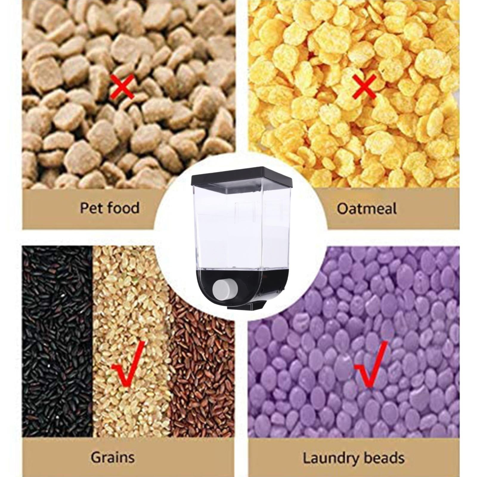 JWDX Storage Containers Clearance, Cereal Dispenser Countertop Cereal Containers Storage 1.5L /1Lorganization and Storage Containers for Kitchen Dry Food Dispenser for Rice Grains Snack Oatmeal BK1 - Image 5