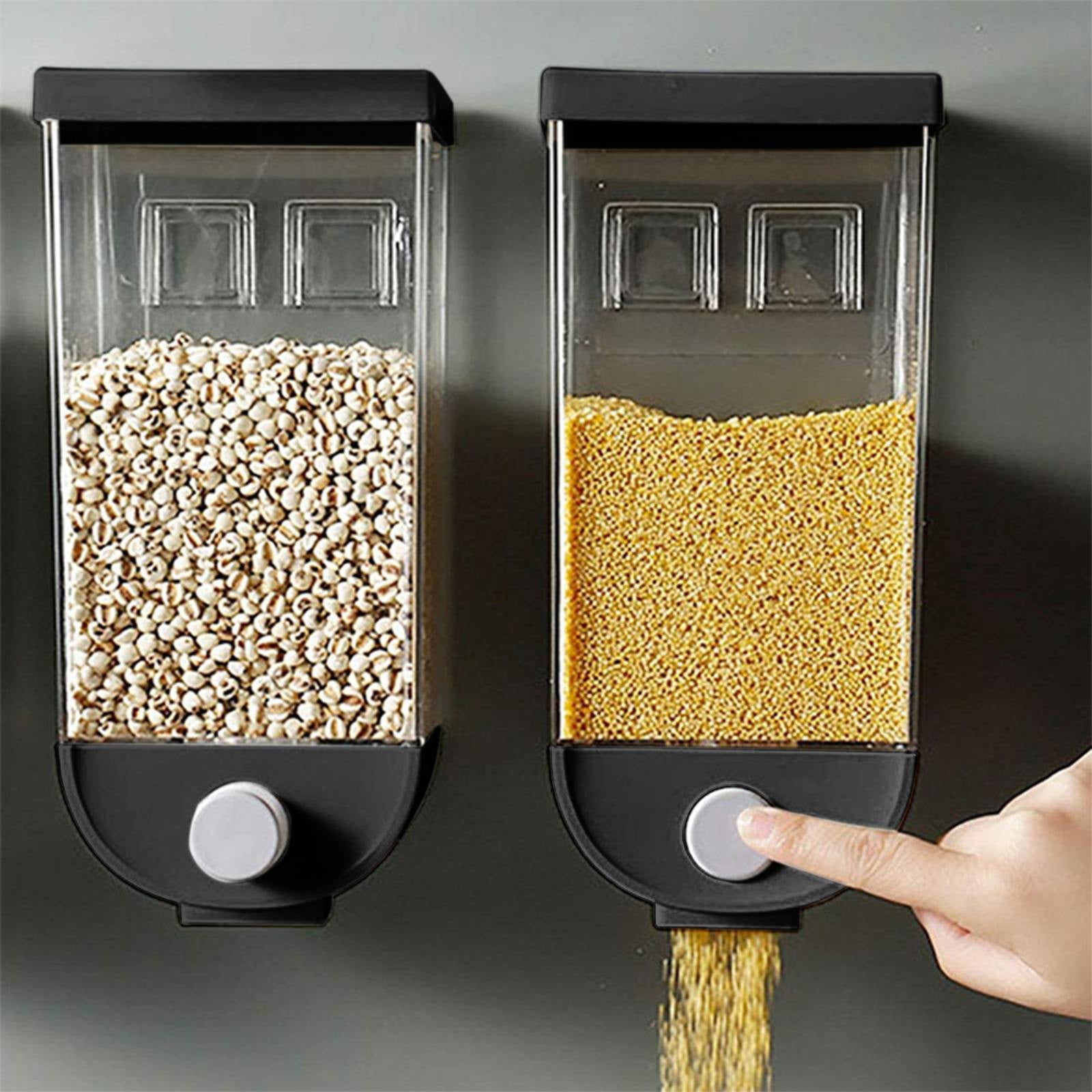 JWDX Storage Containers Clearance, Cereal Dispenser Countertop Cereal Containers Storage 1.5L /1Lorganization and Storage Containers for Kitchen Dry Food Dispenser for Rice Grains Snack Oatmeal BK2 - Image 2