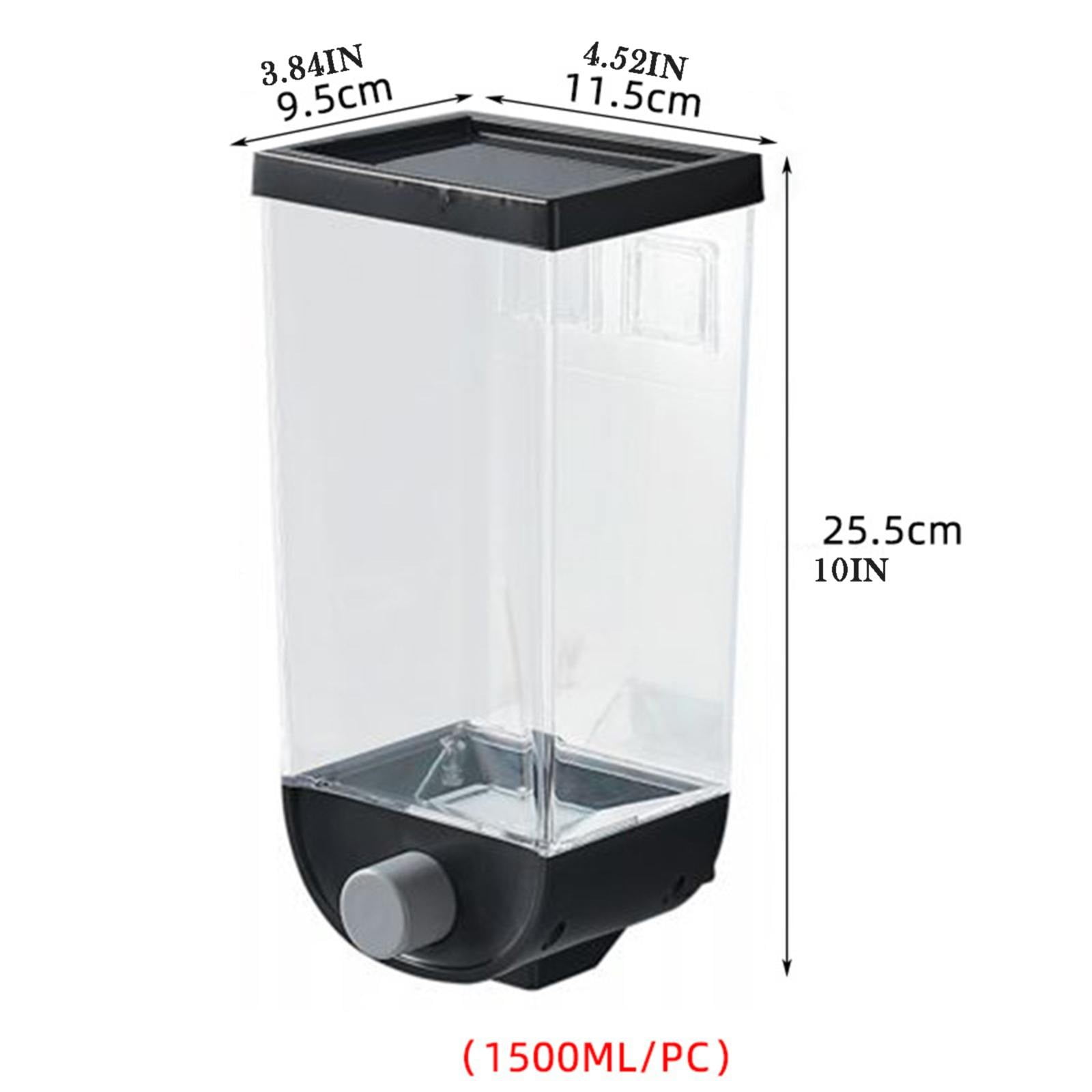 JWDX Storage Containers Clearance, Cereal Dispenser Countertop Cereal Containers Storage 1.5L /1Lorganization and Storage Containers for Kitchen Dry Food Dispenser for Rice Grains Snack Oatmeal BK2 - Image 3