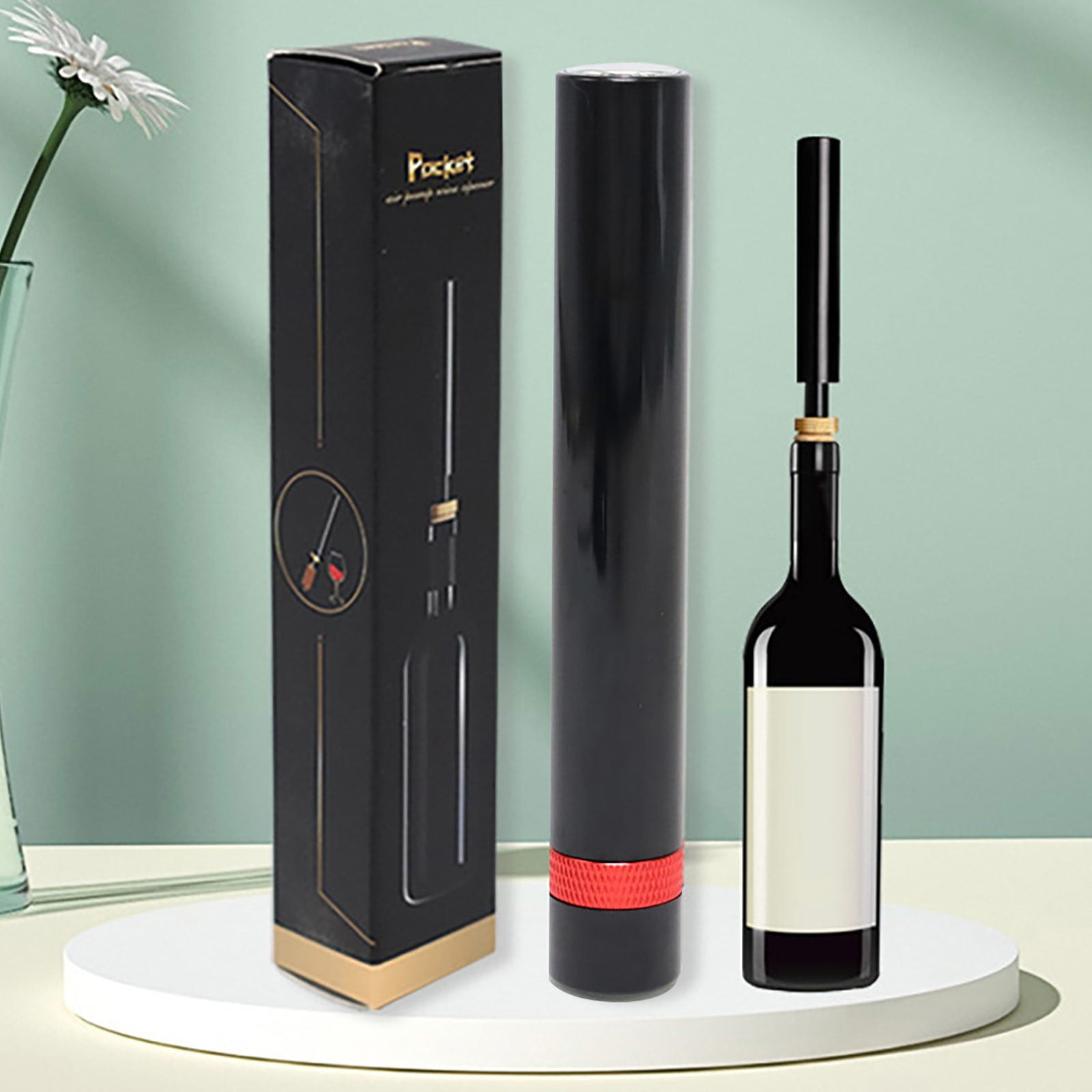 JWDX Bottle Opener Clearance, Innovative Needle Air Pressure Stylish Wine Opener Portable Home Quick Opening Tool Designed for Those Pursuing Taste. Red - Image 2