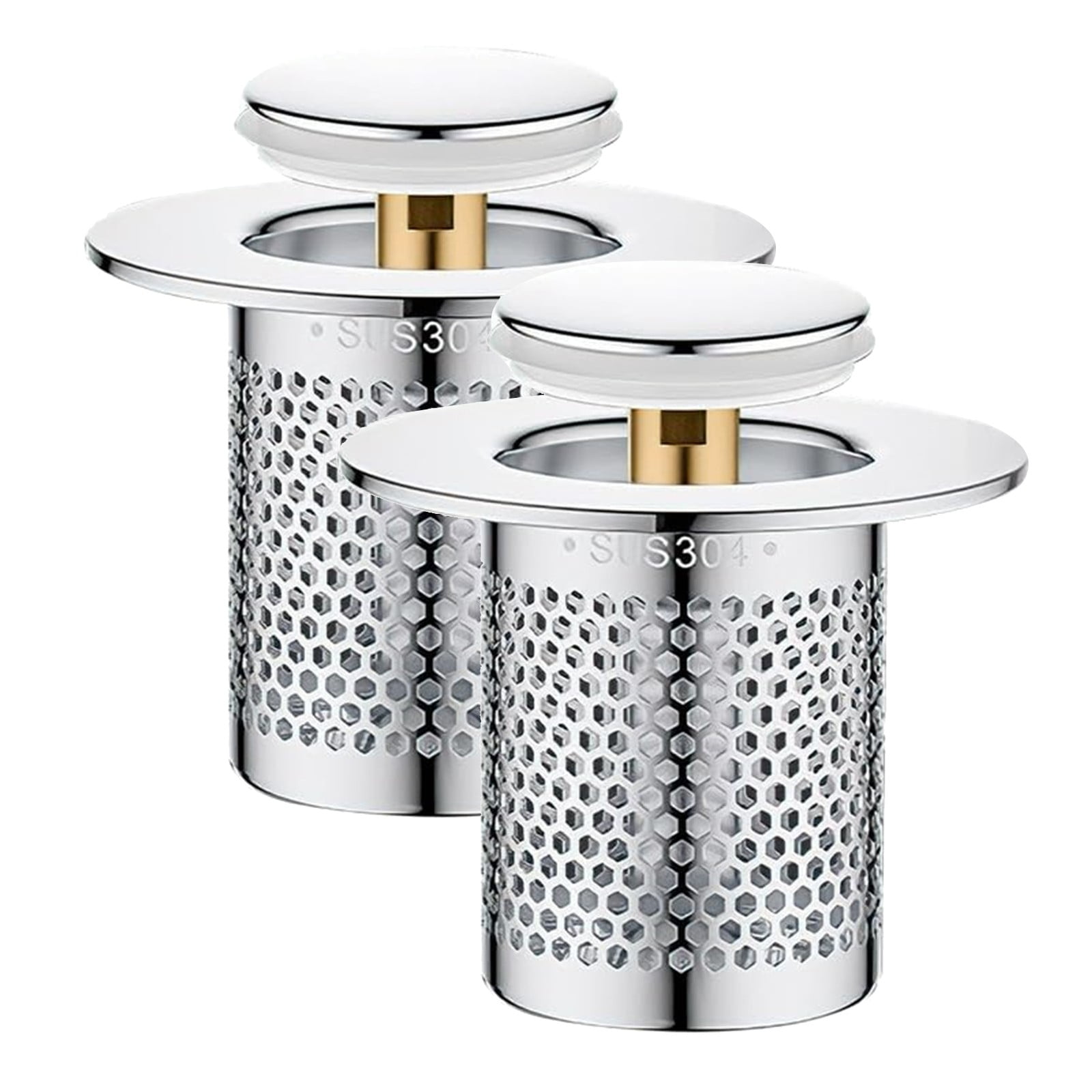 JWDX Drain Rack Clearance, Stainless Steel Floor Drain Filter 2025 New Bathtub Sink Strainer Up Sink Filter Rustproof Sink Strainer Bathroom Sink Strainer for Kitchen Bathtub B - Image 1