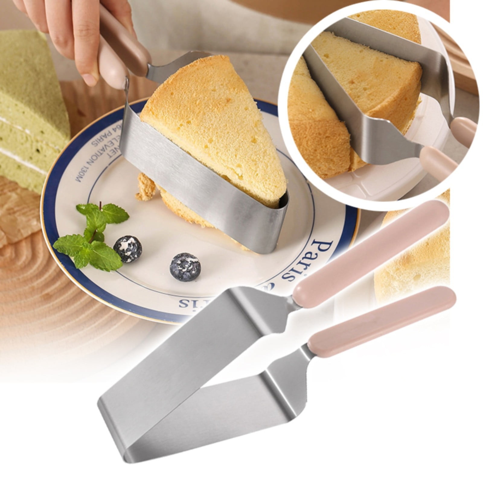 JWDX Cutter Clearance, Cake Cutter Triangular Cake Cutter Stainless Cake Cutter | and Cake Cutter Cake Cake Elevator Cake Cake Elevator Tools for and Pizza Pink - Image 3