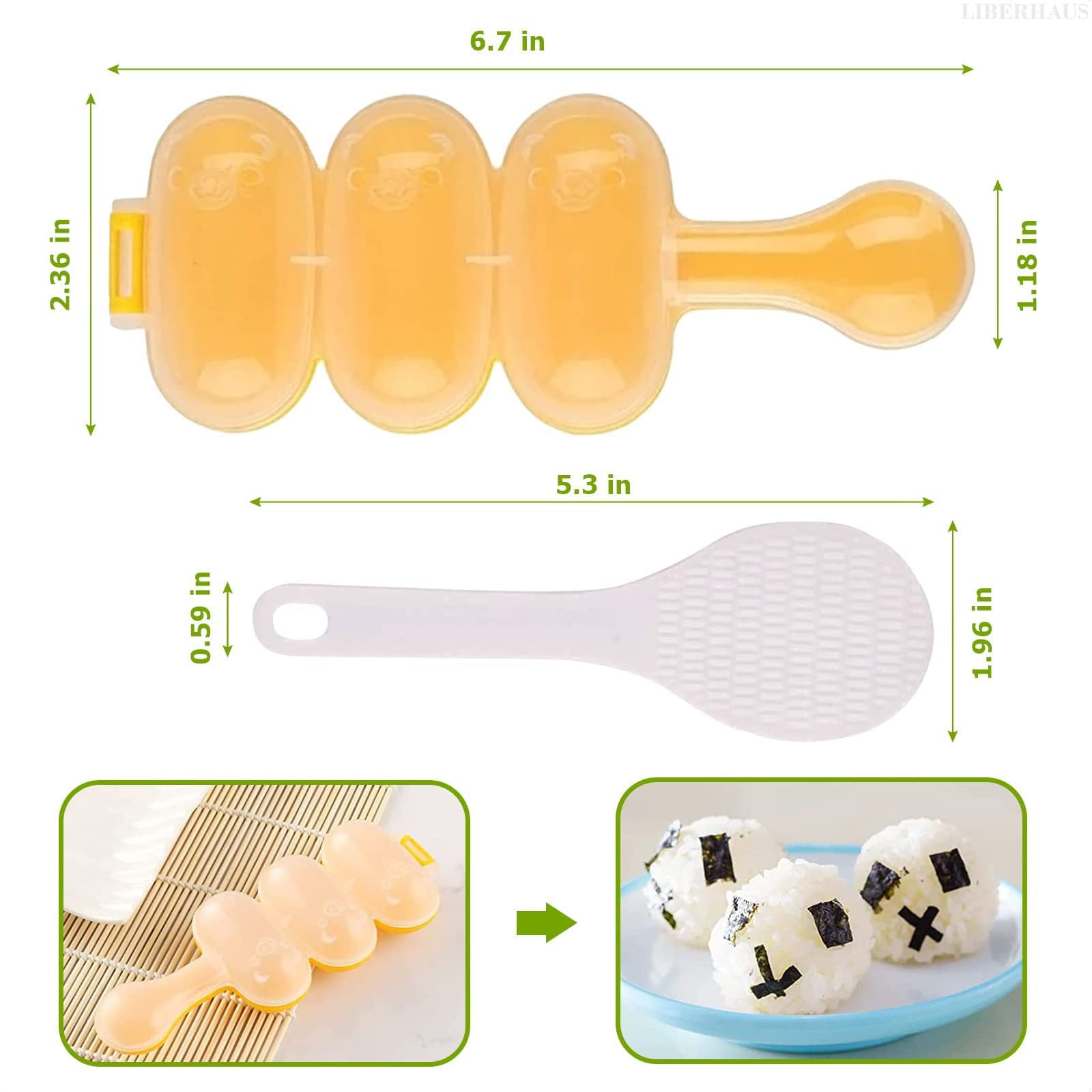 JWDX Cake Mould Clearance, Rice Maker with Rice Kitchen Cooking Tools for Home Kitchen Rice Rice Shaper Rice Shaker Maker Yellow - Image 4