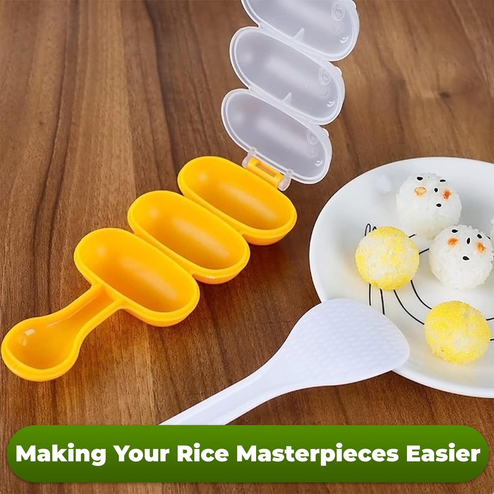 JWDX Cake Mould Clearance, Rice Maker with Rice Kitchen Cooking Tools for Home Kitchen Rice Rice Shaper Rice Shaker Maker Yellow - Image 8