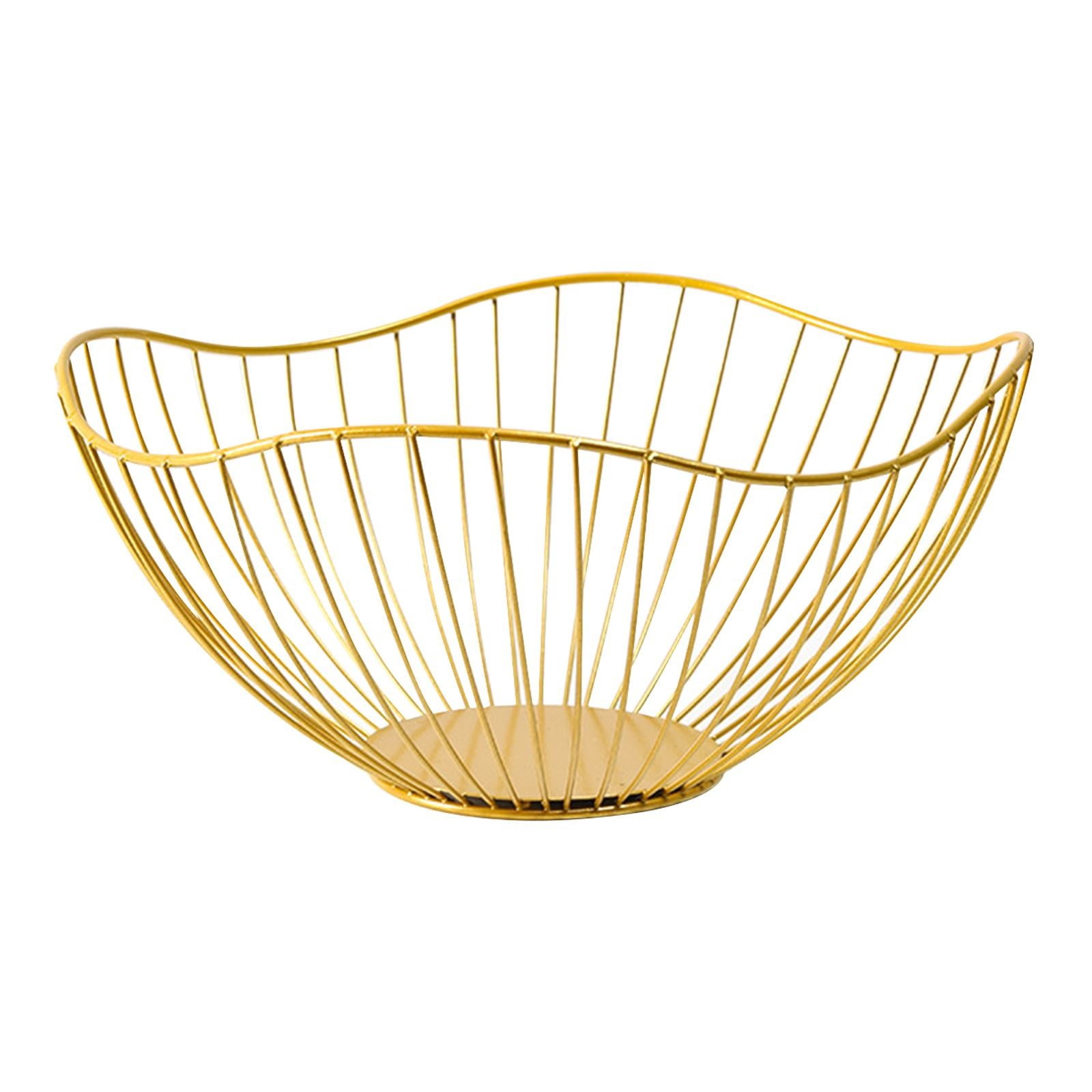 JWDX Fruit Plate Clearance, Modern Creative Single Tier Dish Wire Fruit Vegetables Bread Decorative Stand Serving Bowls Basket Holder Table Centerpiece Decorative Hold Vegetables Bread Sn GD2A - Image 1